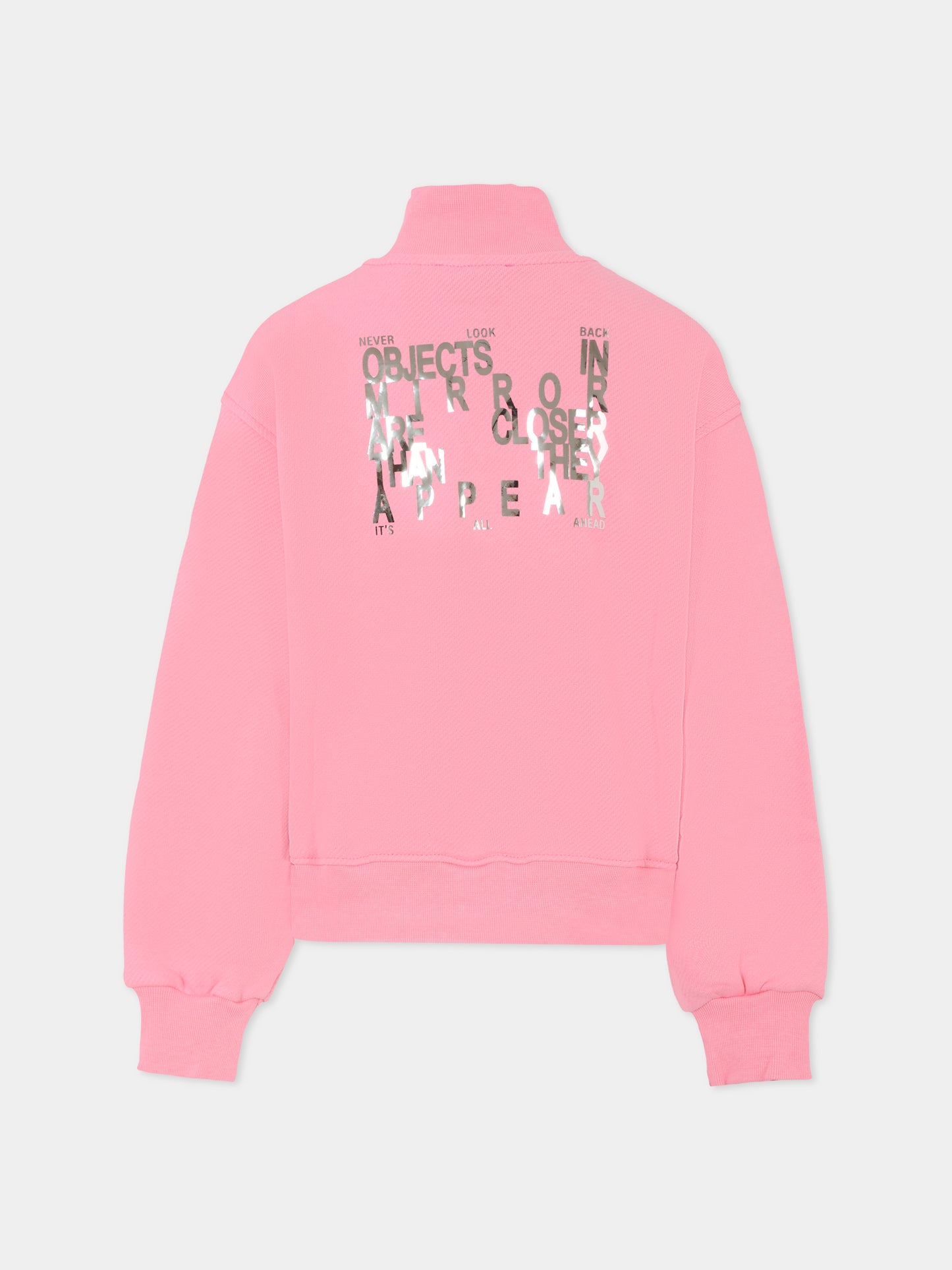 Felpa rosa per bambina con logo,Msgm Kids,F5MSJGSW188 MS038