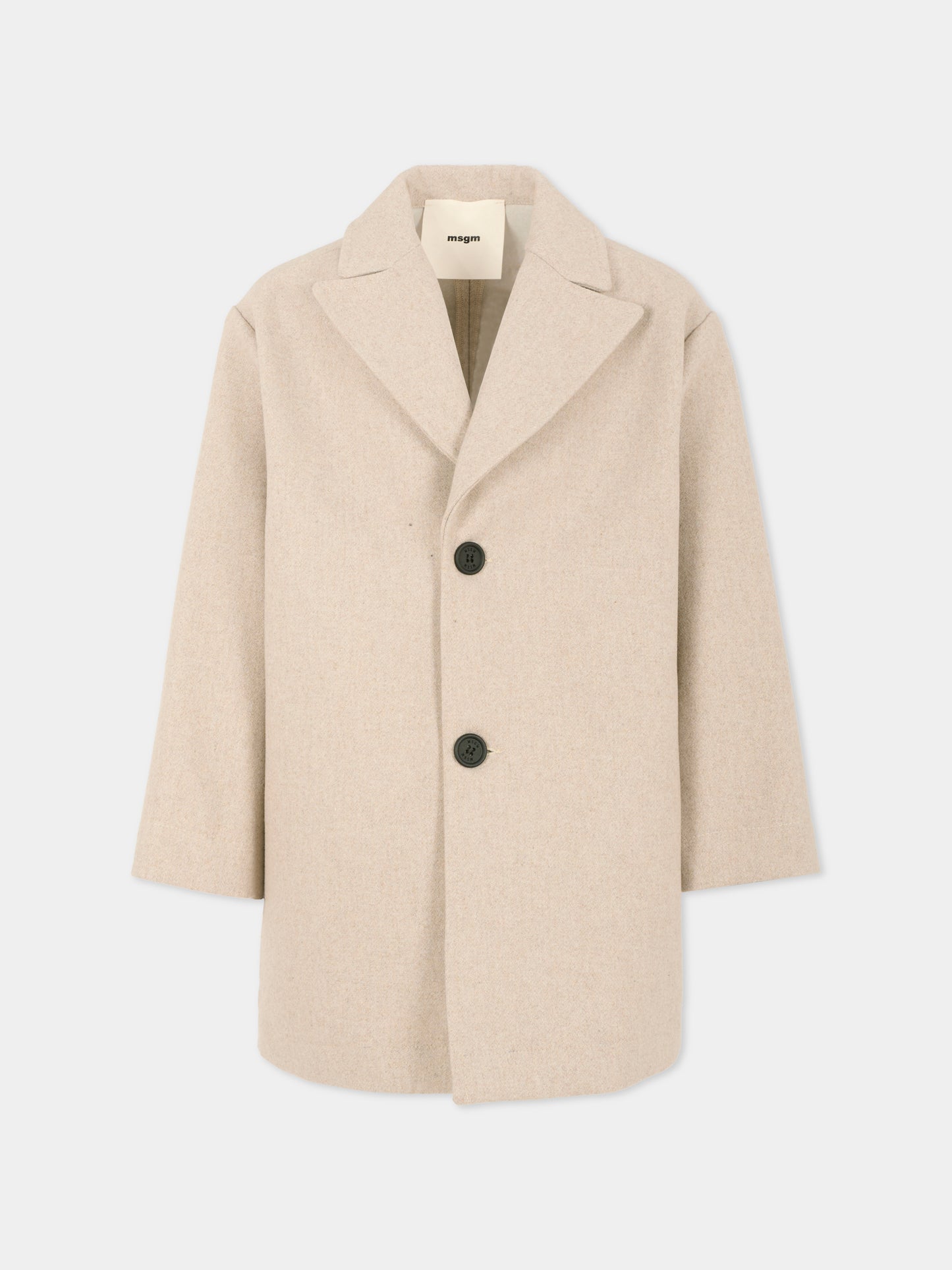 Cappotto grigio per bambini con patch,Msgm Kids,F5MSJUCO058 MS042