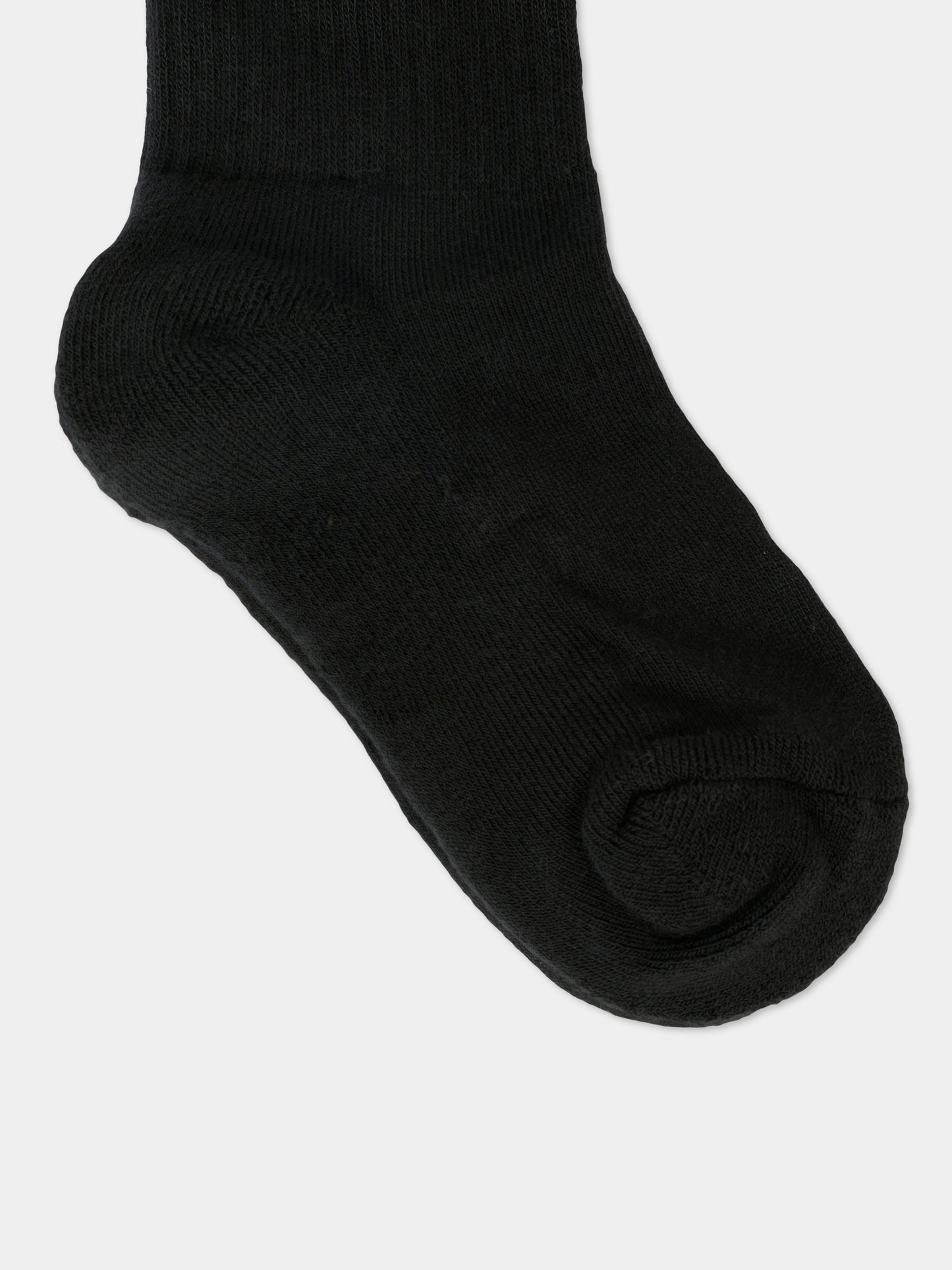 Calze nere per bambini con logo bianco,Msgm Kids,F5MSJUSO278 110