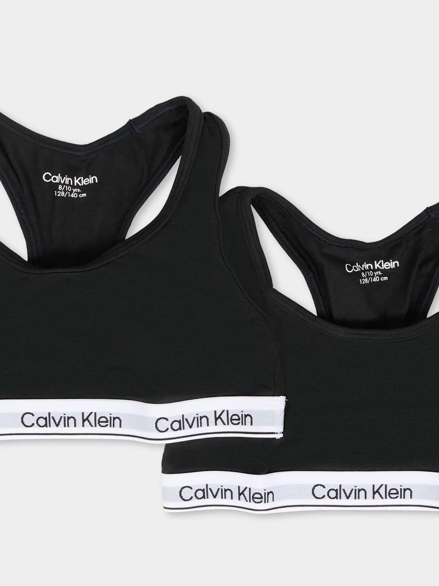 Set reggiseni neri per bambina con logo,Calvin Klein Kids,G80G800742 0SA