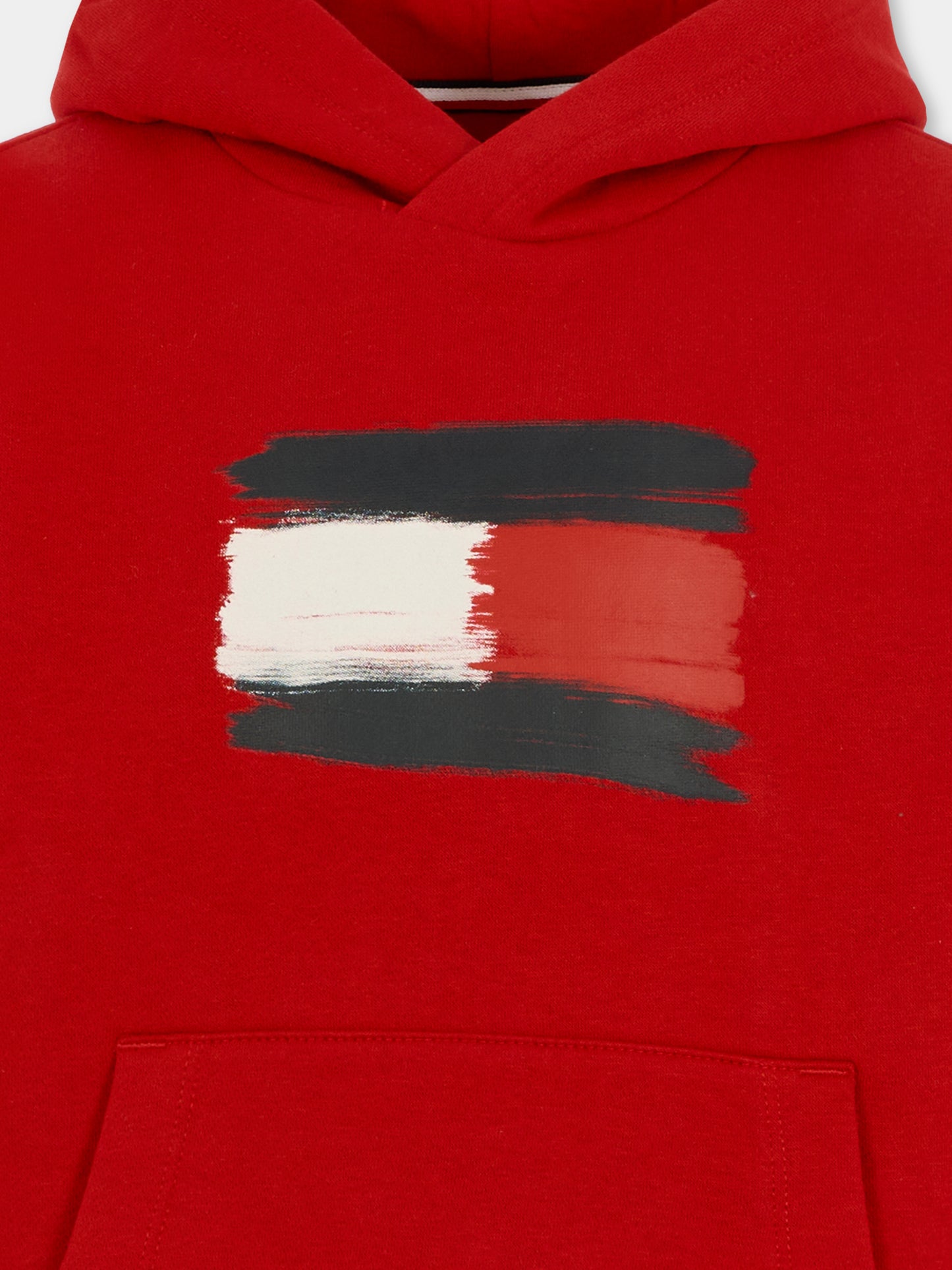 Felpa rossa per bambino con bandierina,Tommy Hilfiger Junior,25WTHKB0KB10112 XLD