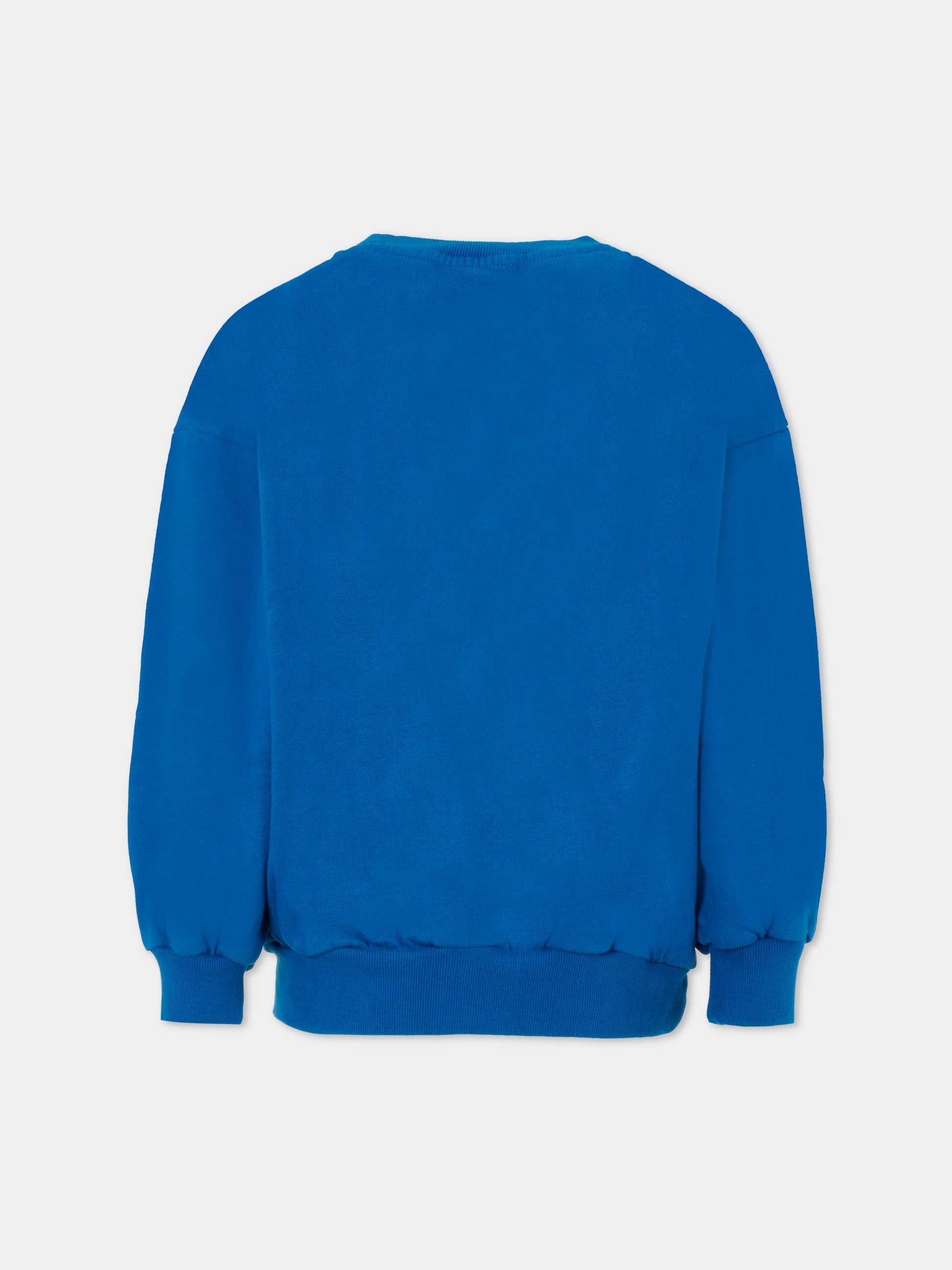 Felpa blu per bambini con logo giallo,Bobo Choses,B225AC028