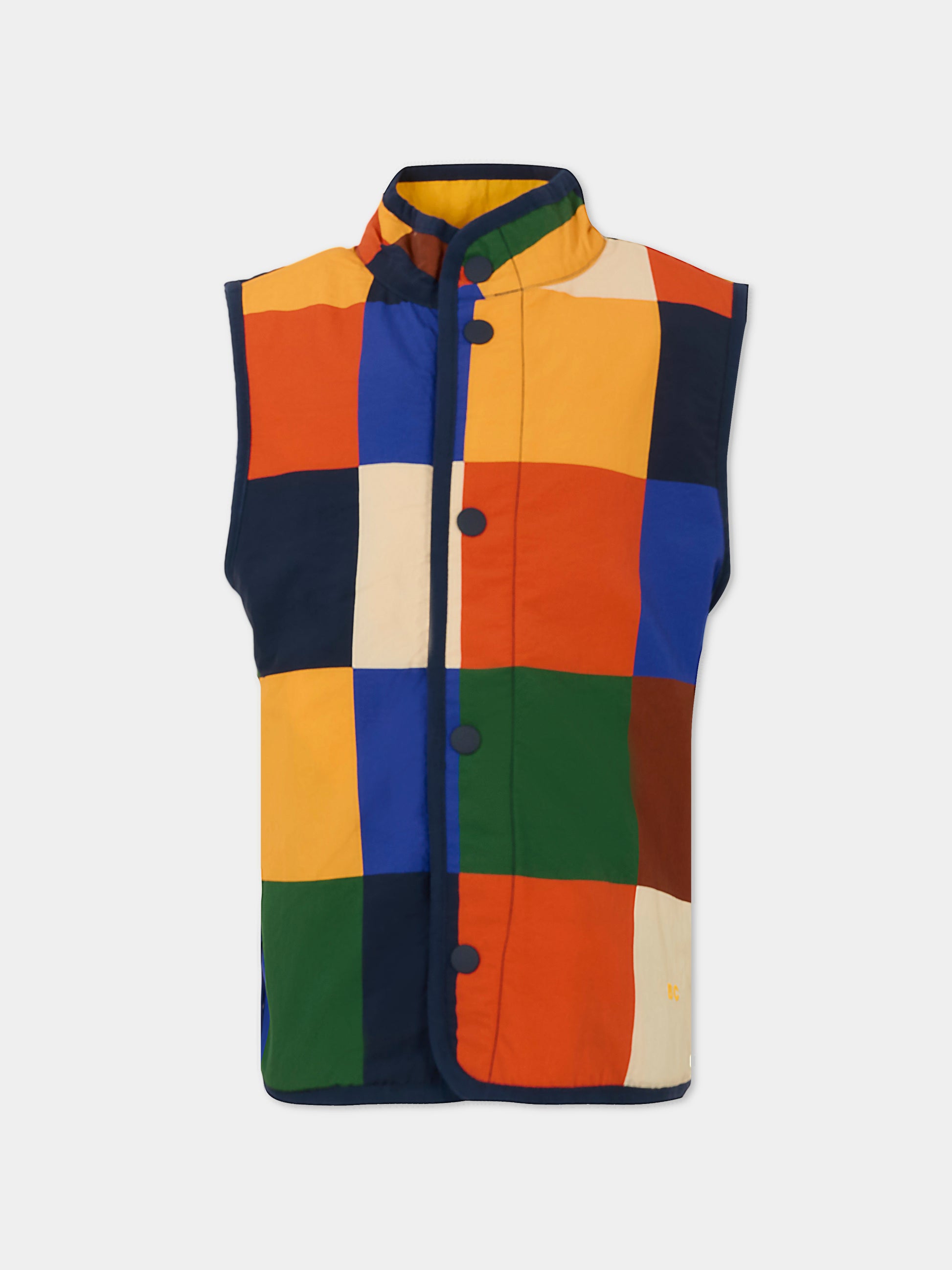 Gilet multicolor reversibile per bambino con logo,Bobo Choses,B225AC127