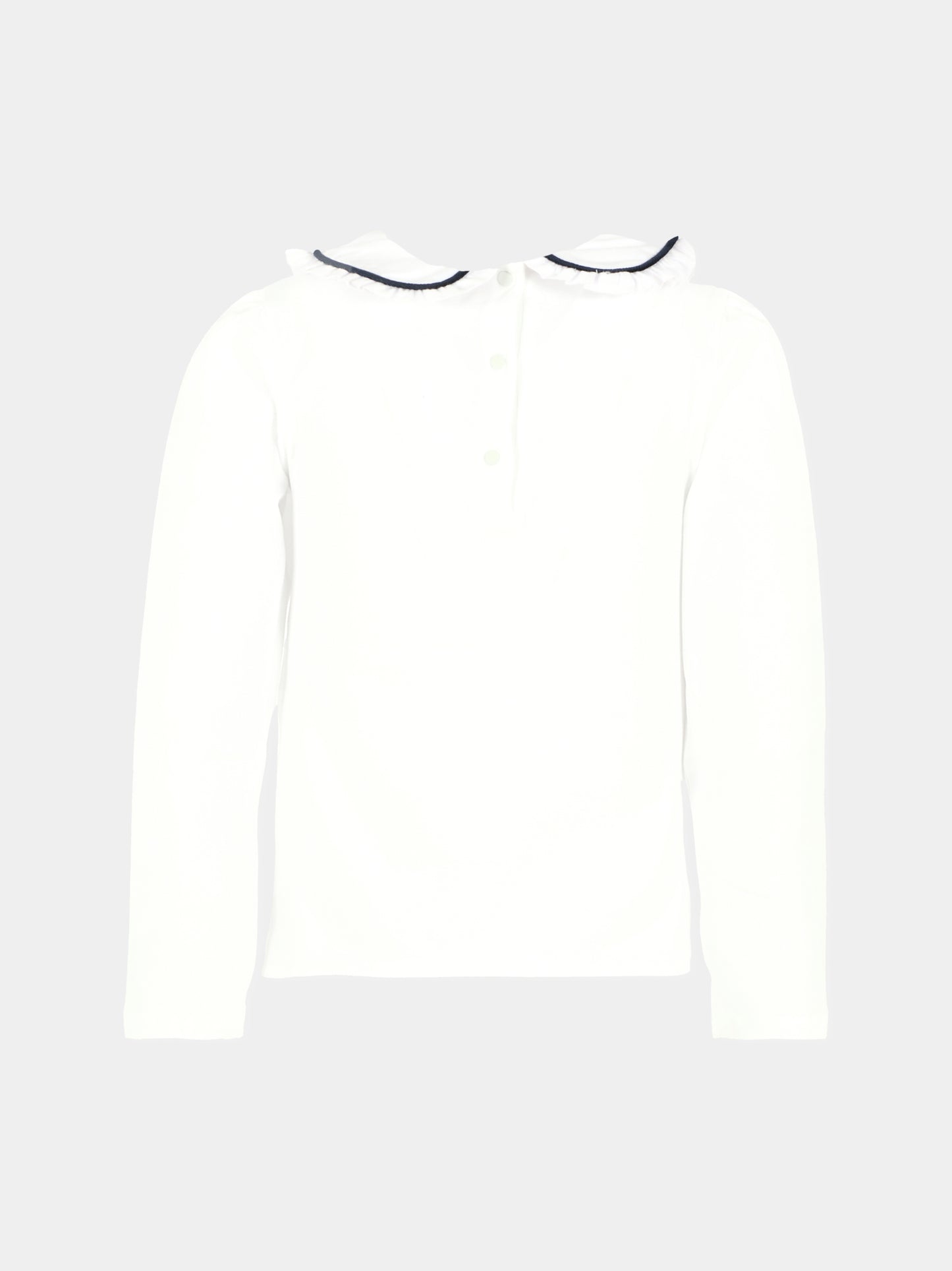 T-shirt bianca per bambina con fiocco,Patachou,PAP TSH4133470 360