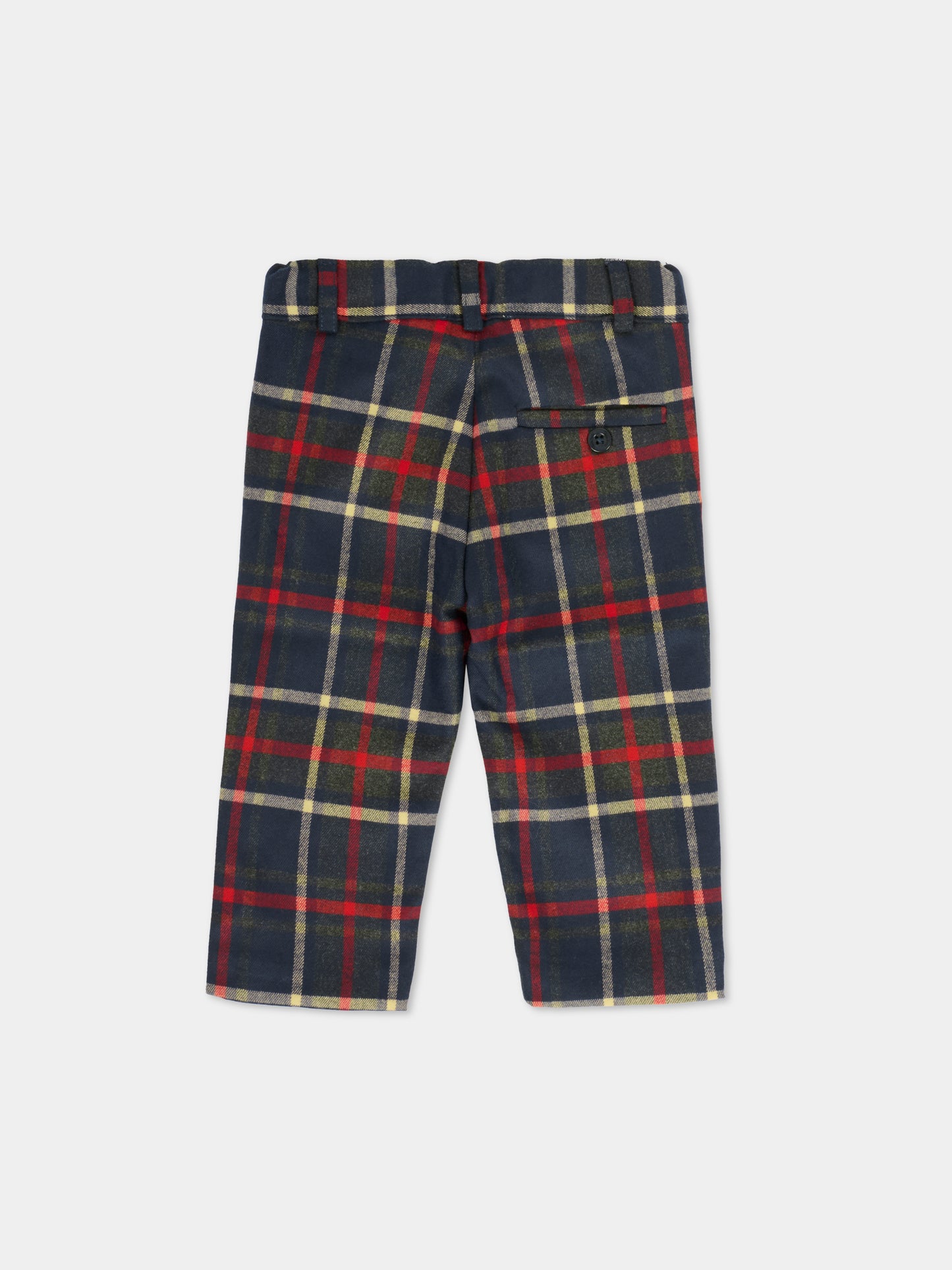 Pantaloni blu per neonato con motivo a quadri,Patachou,PAP CAL4133371 Z0133