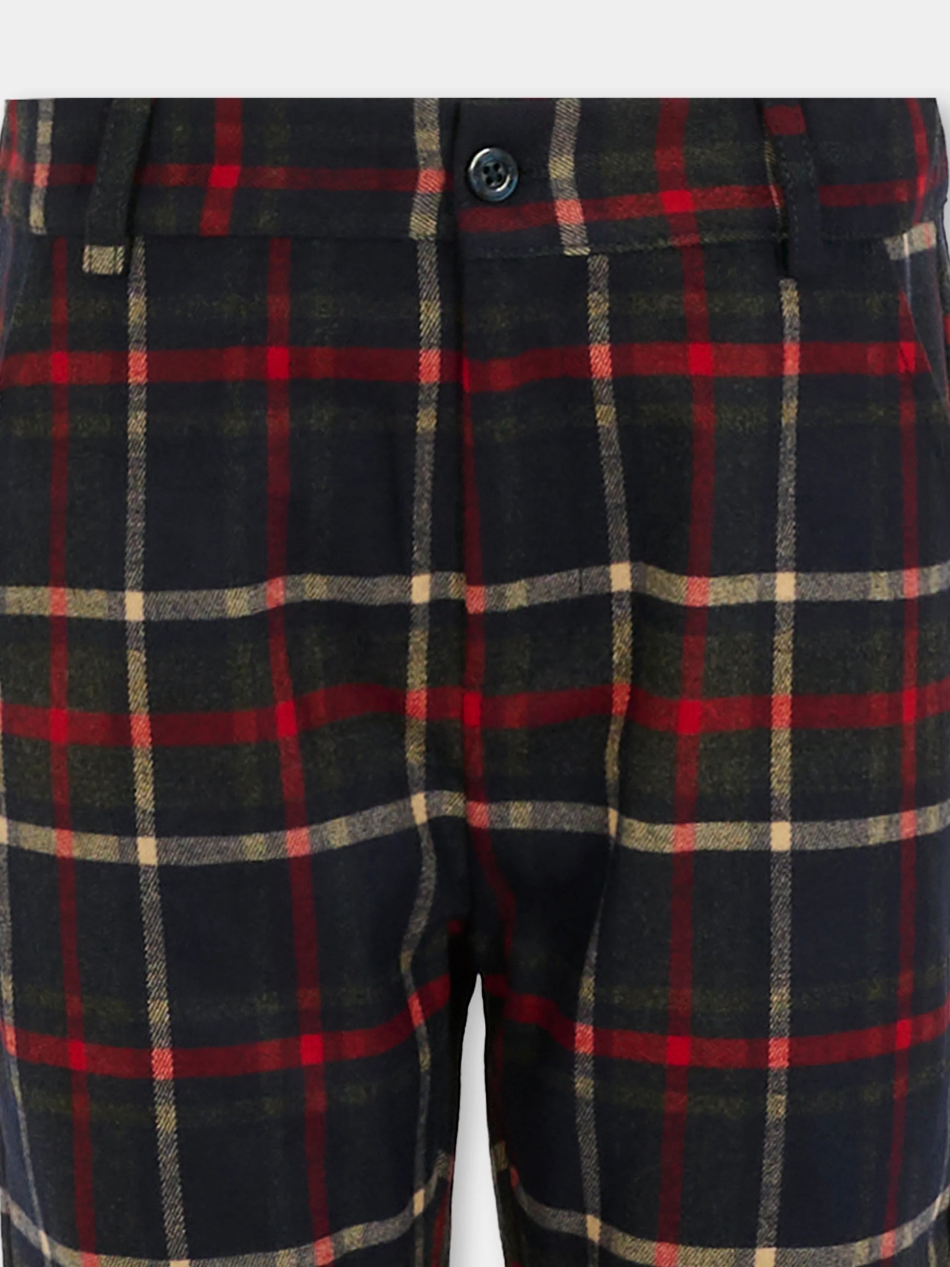 Pantaloni blu per bambino con motivo a quadri,Patachou,PAP CAL4133371 Z0133