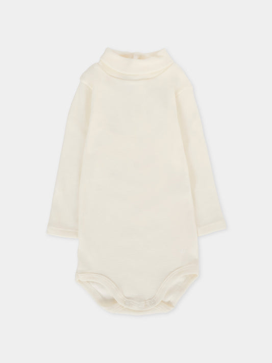 Body avorio per neonata con logo,Petit Bateau,A0DX5 03