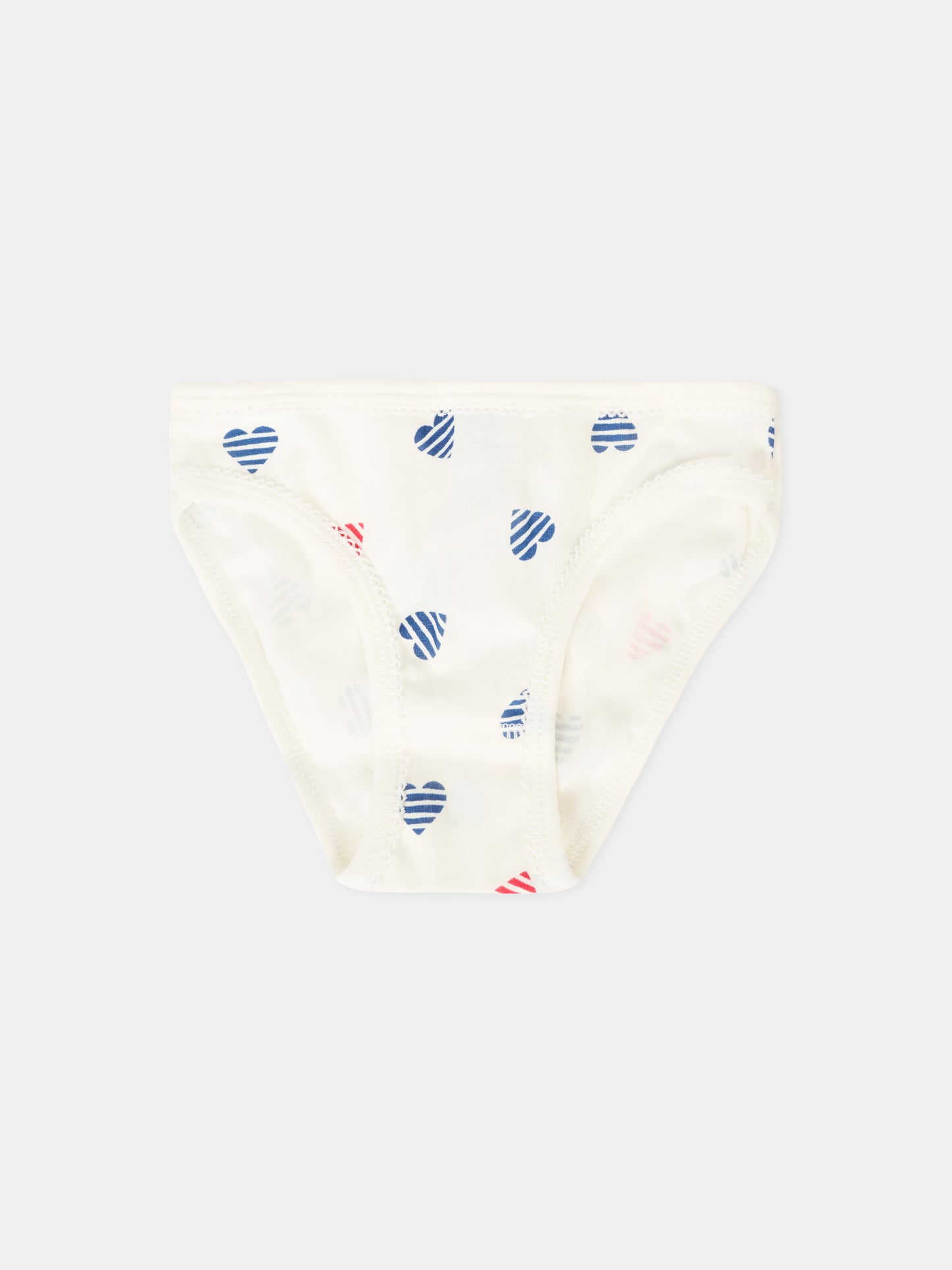 Set slip bianco per bambina con cuori,Petit Bateau,A0D2G 00