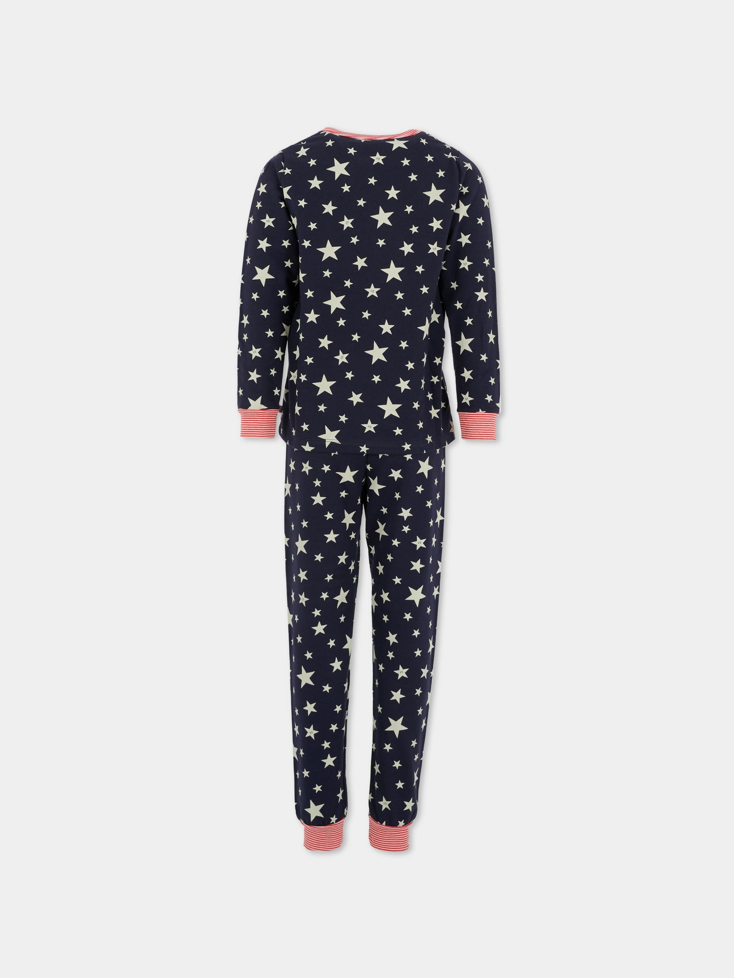 Pigiama blu per bambini con stelle all over,Petit Bateau,A0DW4 01