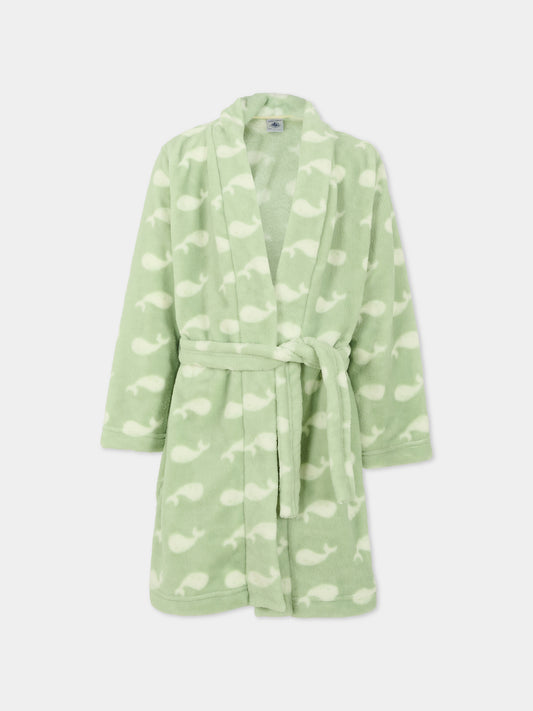 Vestaglia verde per bambini con balena,Petit Bateau,A0DS6 01