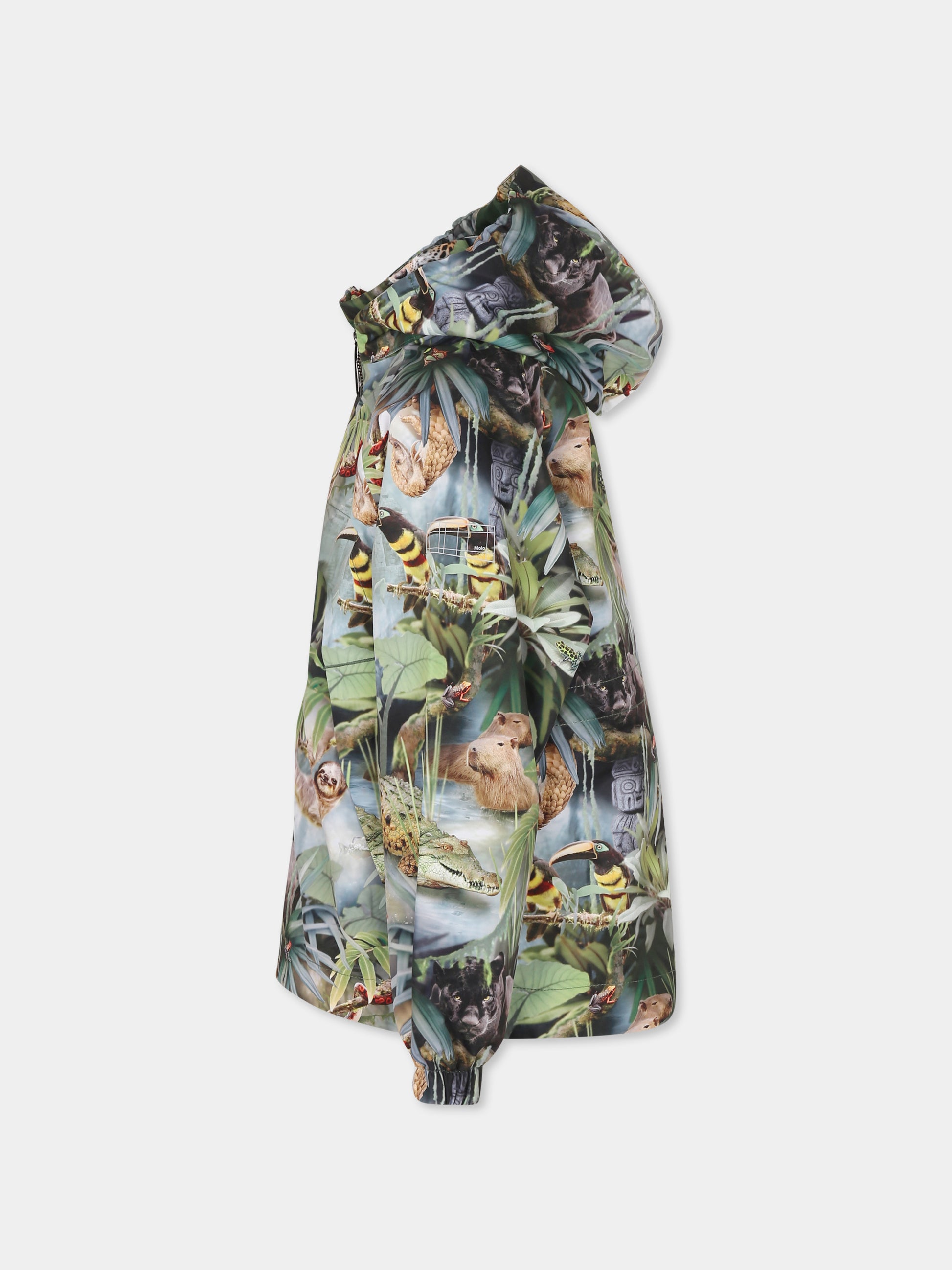 Giacca a vento Hoplas multicolor per bambino con stampa giungla,Molo,5S25M312 9334