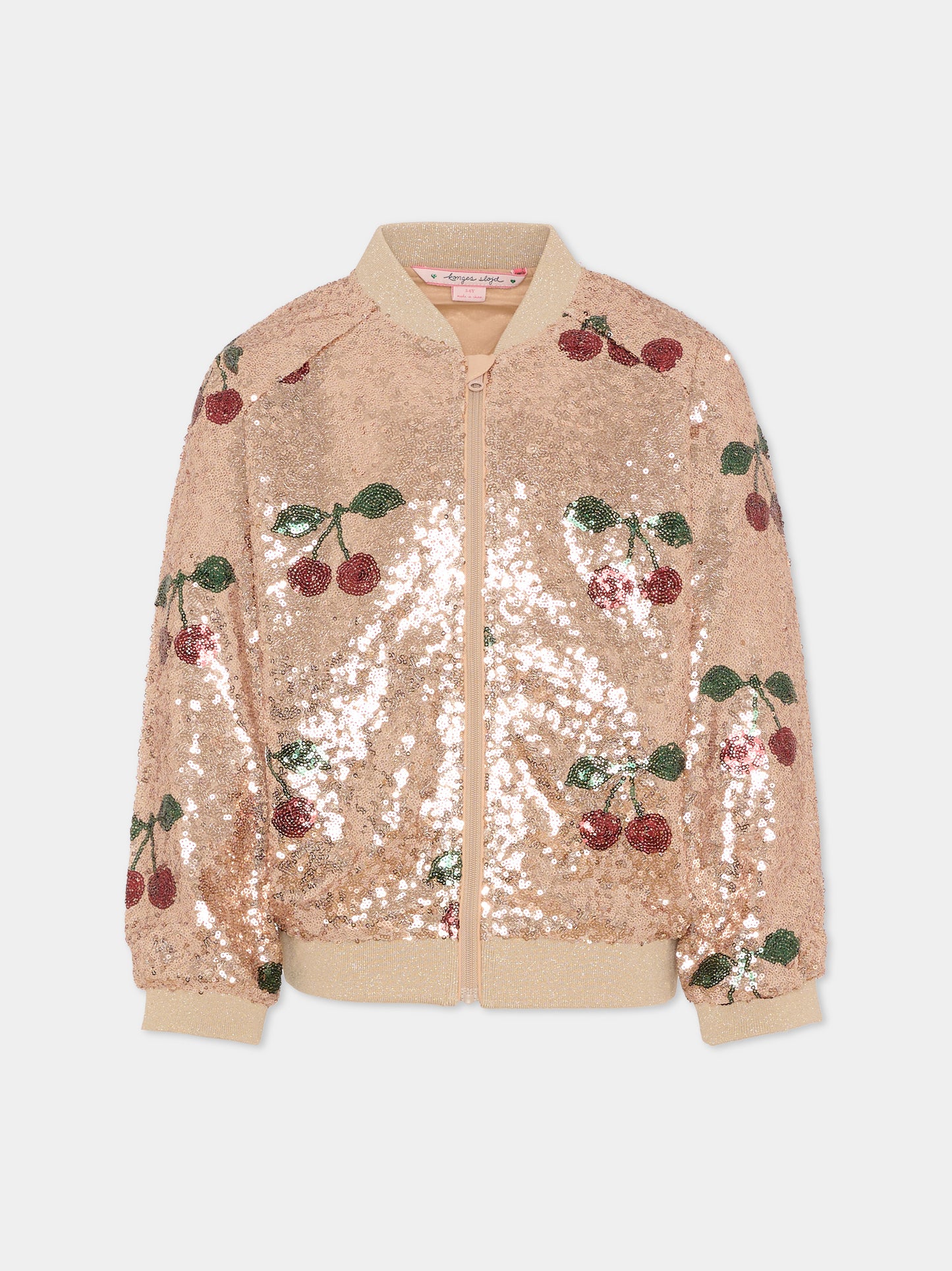 Bomber oro per bambina con ciliegie,Konges Sløjd,KS103991 MA GRANDE CERISE