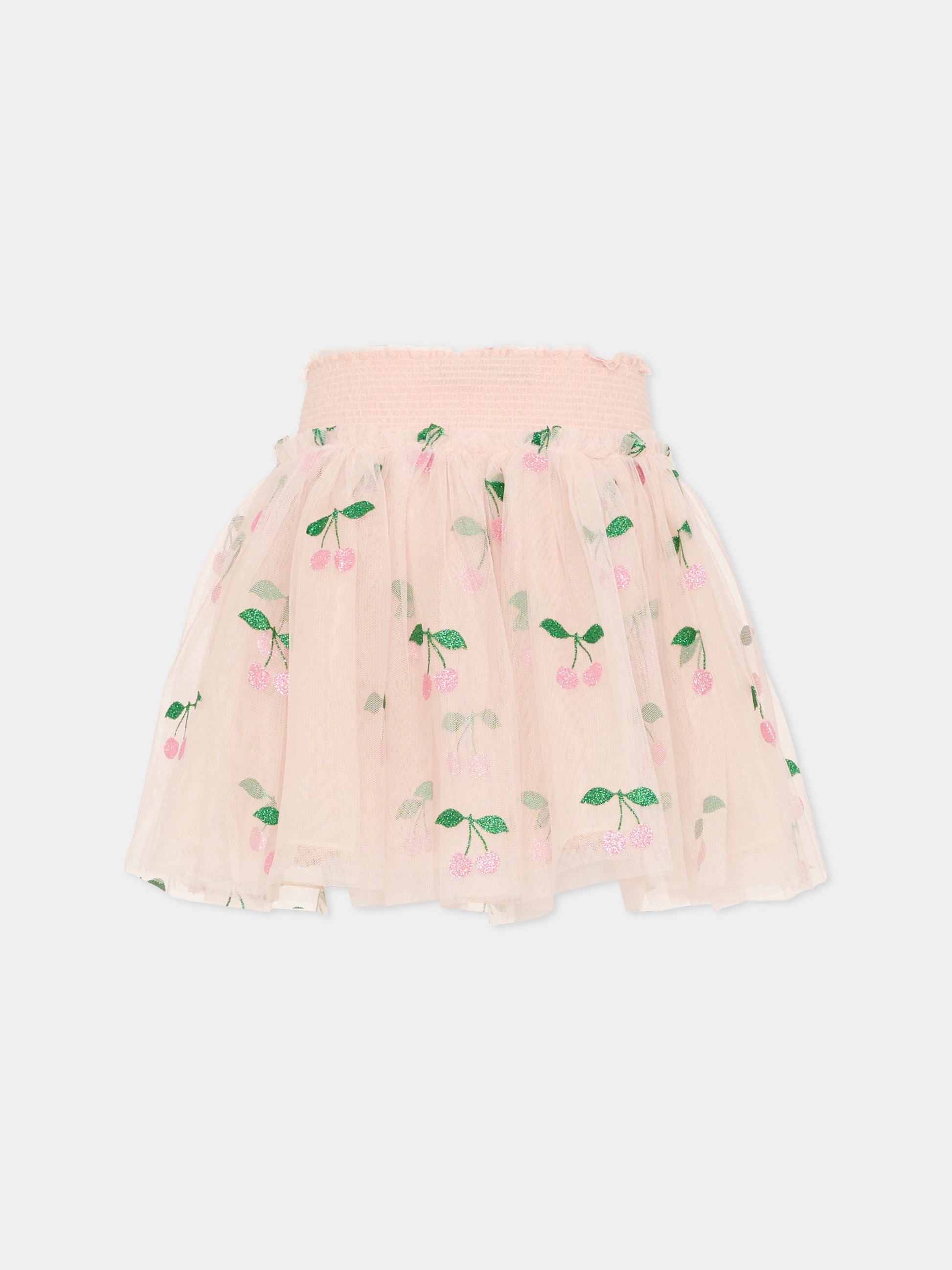 Gonna rosa per bambina con ciliegie,Konges Sløjd,KS104021 MA GRANDE CERISE PINK GLITTER