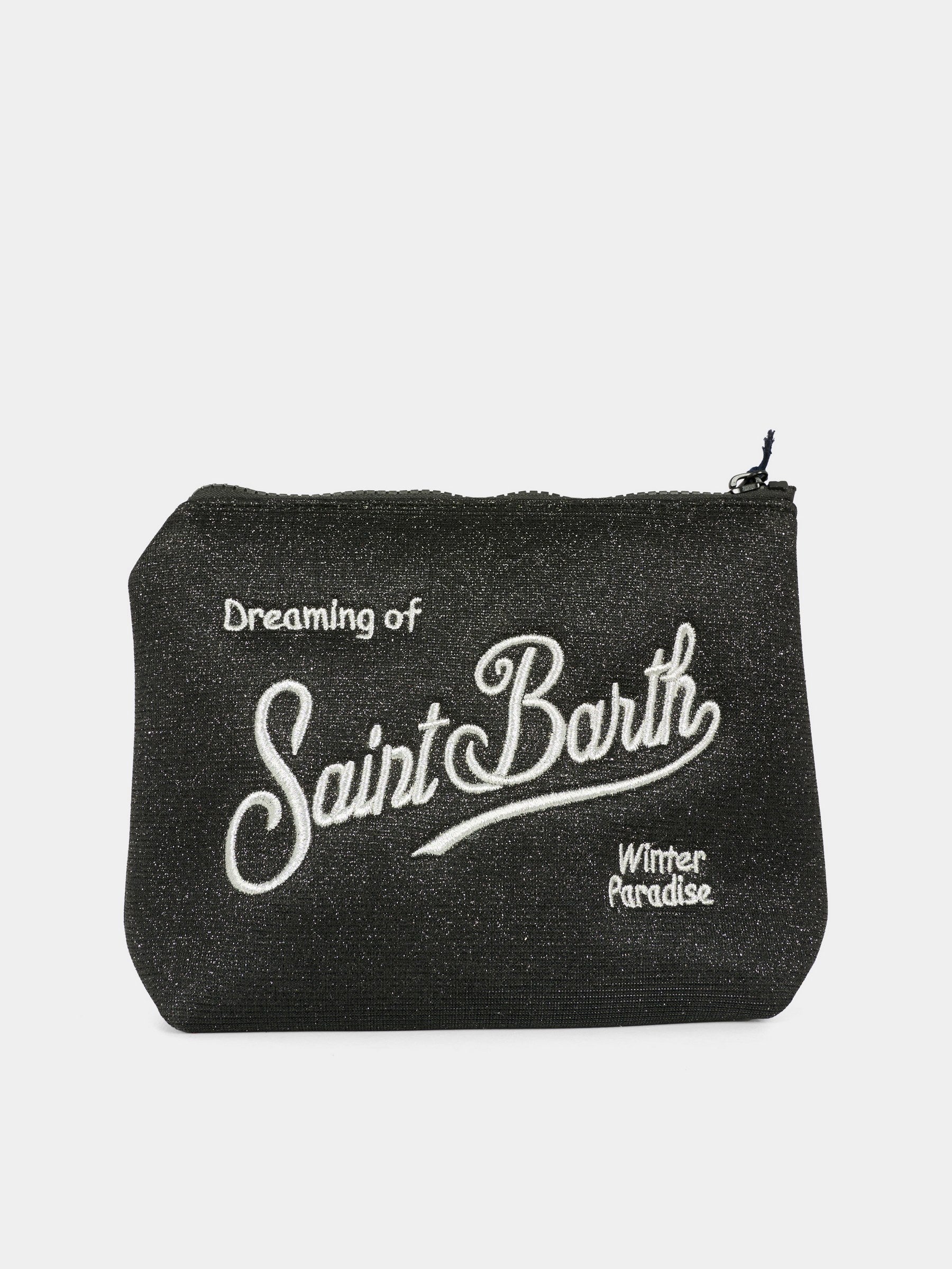 Pochette Aline nera per bambina con logo e paillettes,Mc2 Saint Barth,ALI0026 - 00207I