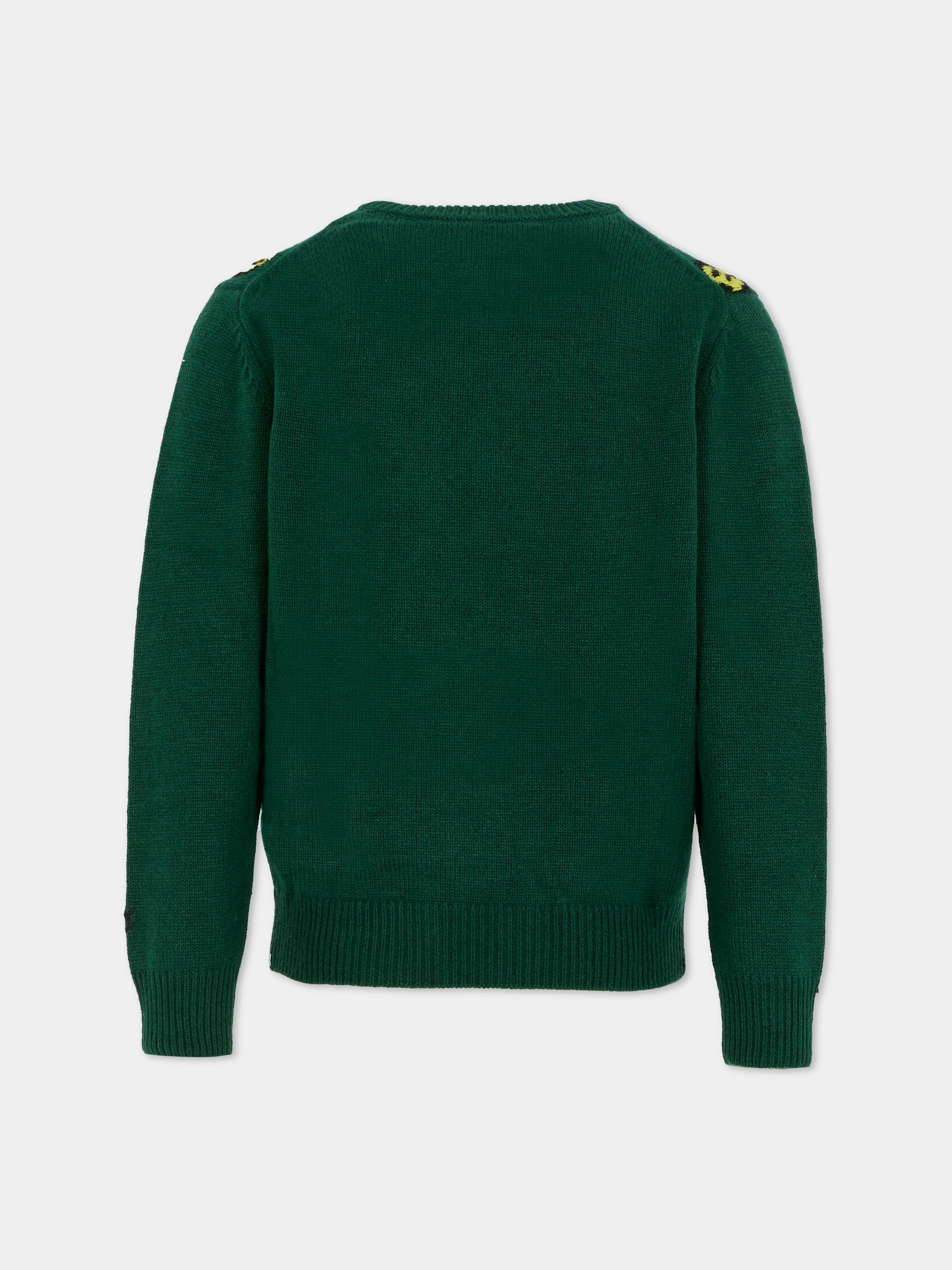 Maglione verde per bambino con Snoopy,Mc2 Saint Barth,DOU0003 - 01729I