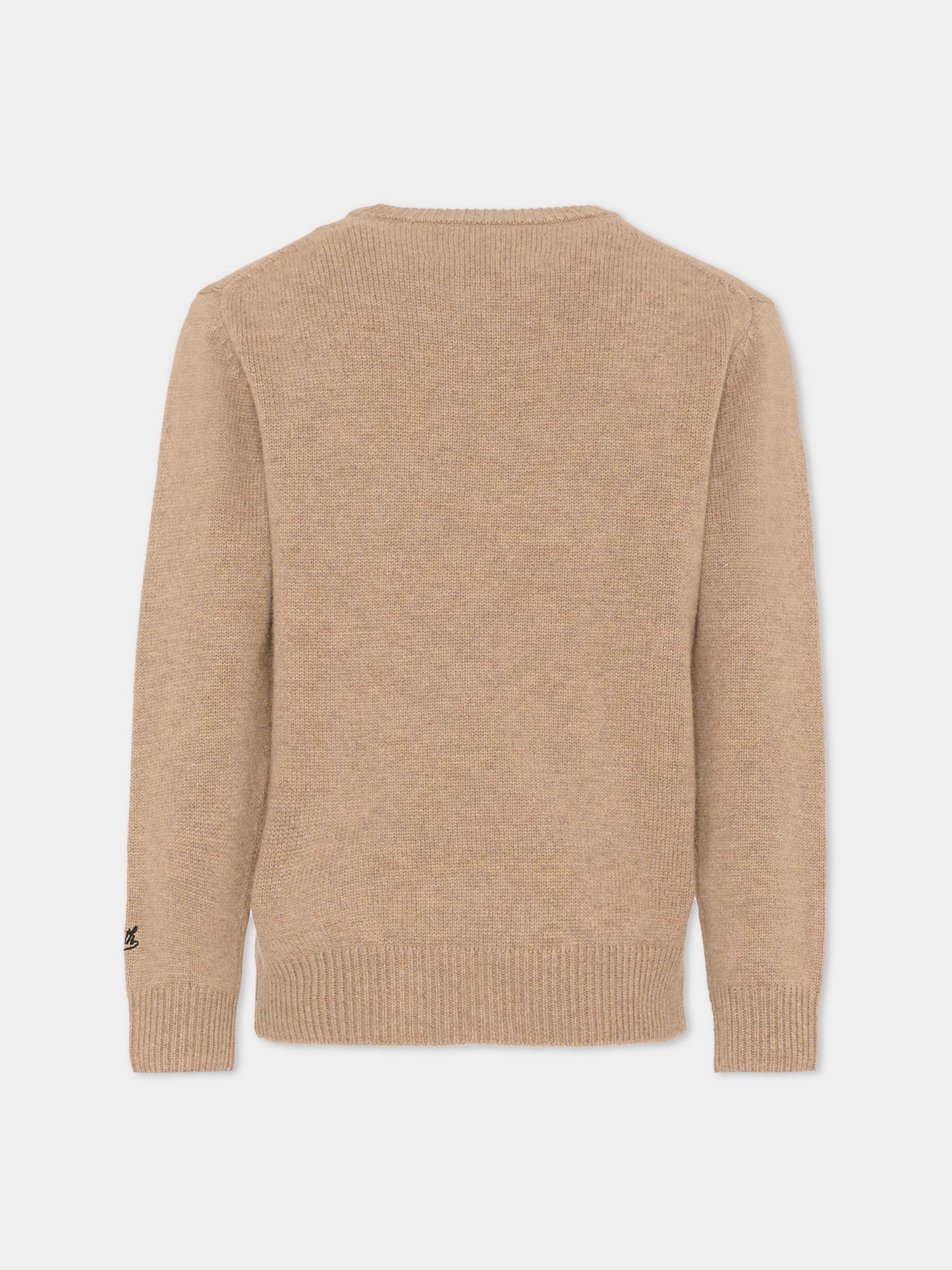 Maglione marrone per bambini con panda,Mc2 Saint Barth,DOU0001 - 00078I