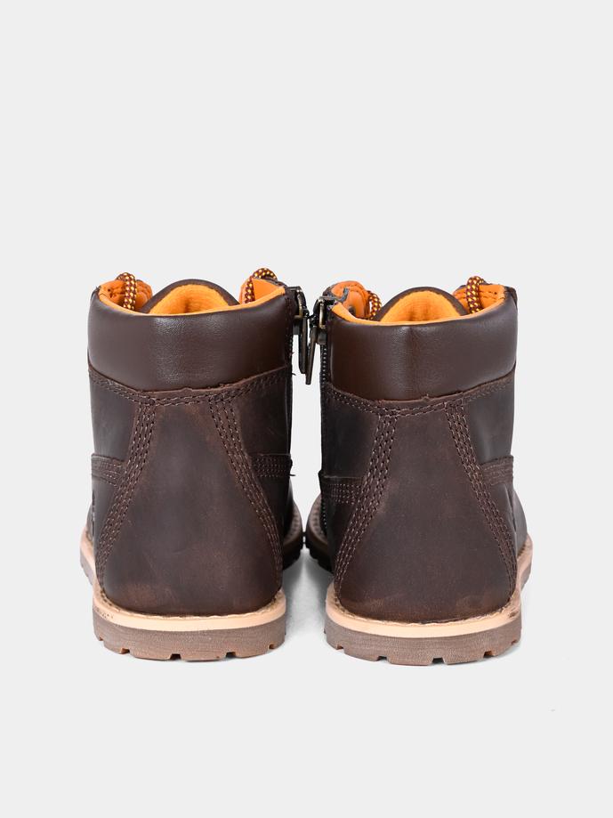 Anfibi marroni per bambini con logo,Timberland,TB1A2NC39311