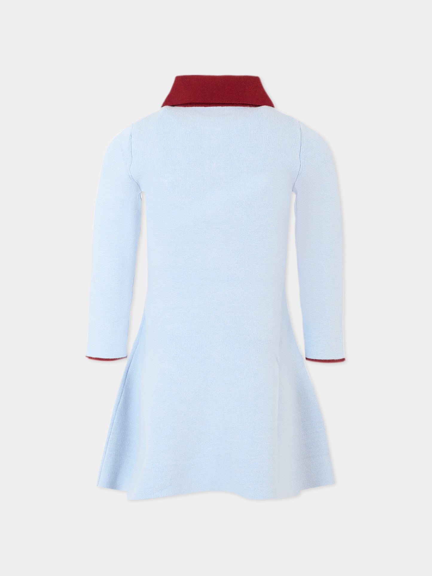 Vestito celeste per bambina,Self-portrait,AW25-748S-BL