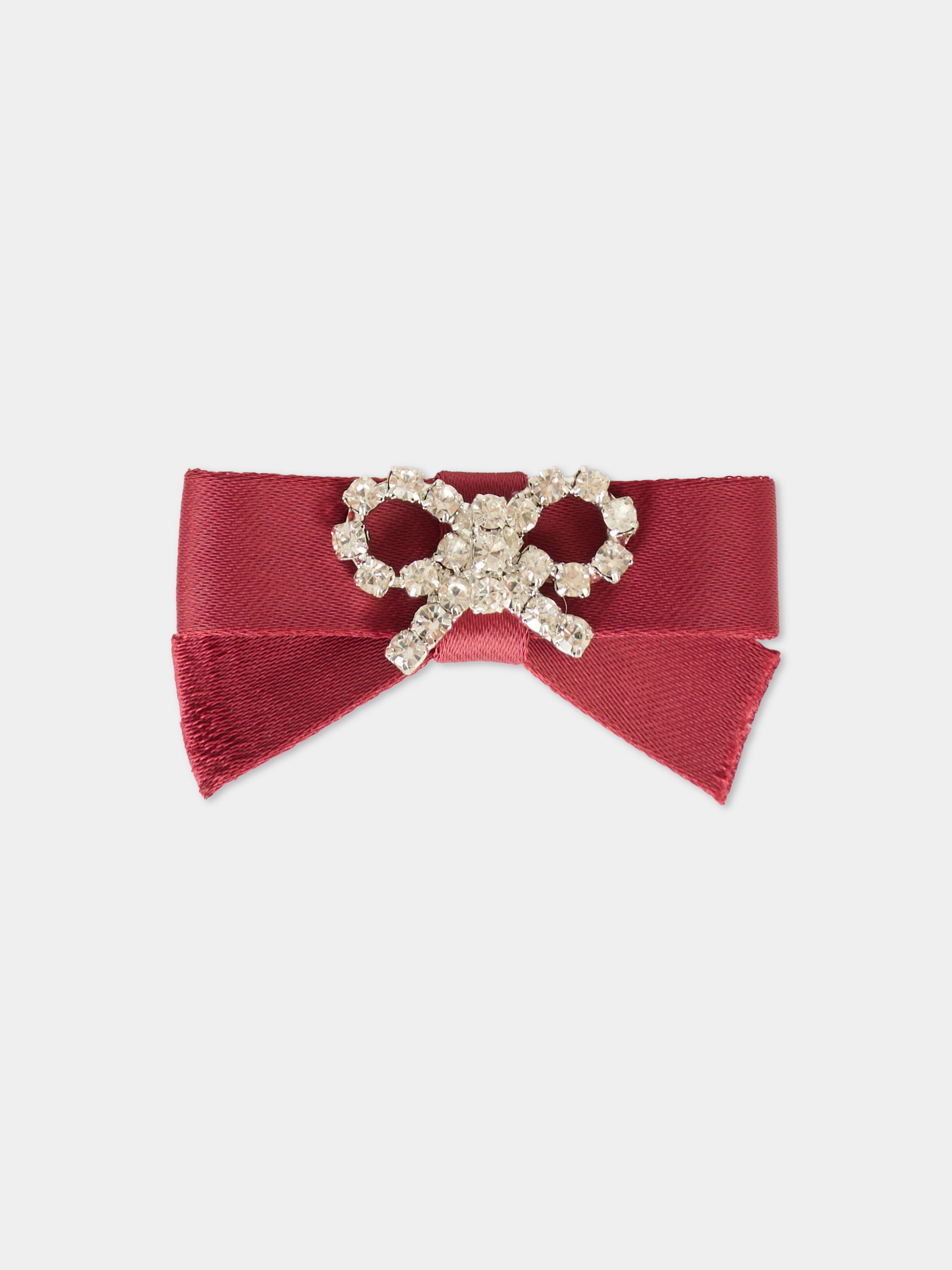 Set fermagli rosa per bambina con fiocco,Self-portrait,AW25-738-P