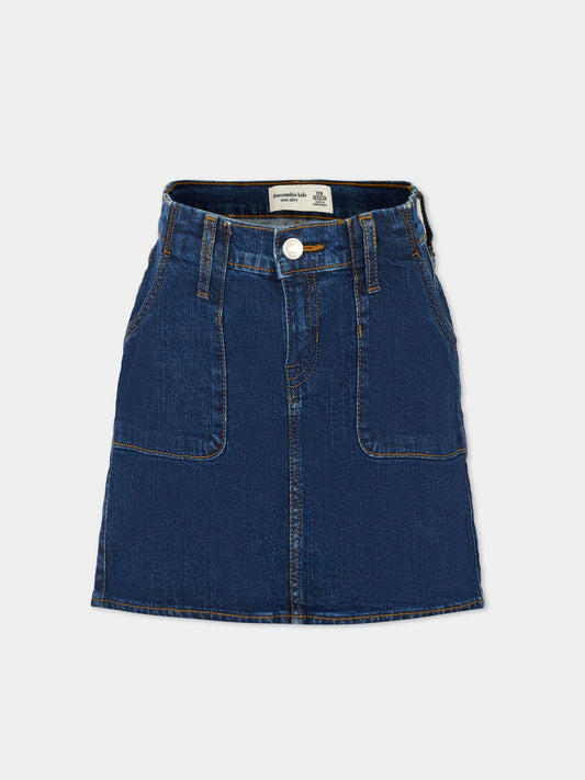 Gonna denim per bambina con logo,Abercrombie & Fitch,AF43AG18 43AG18 DD7