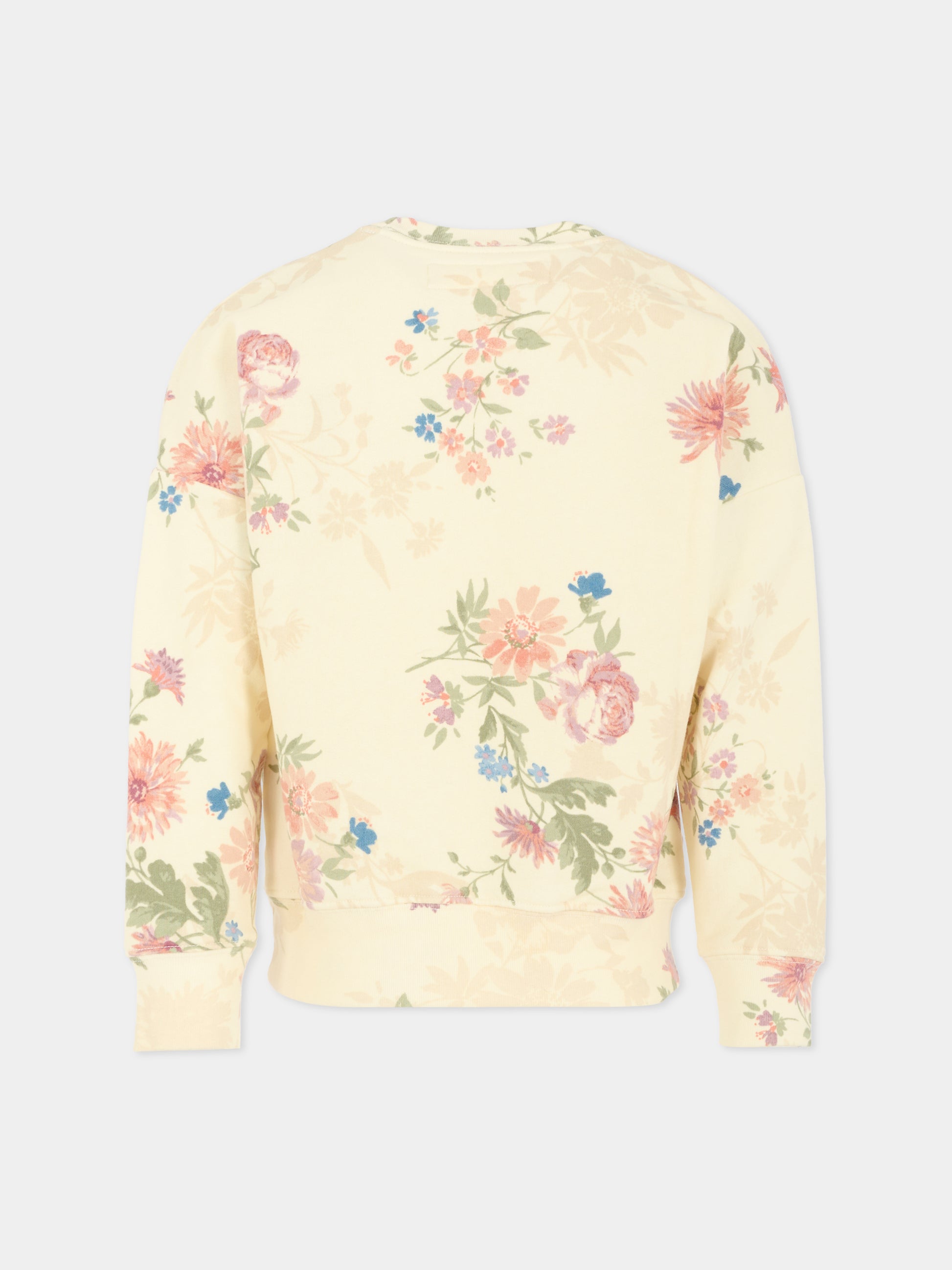 Felpa avorio per bambina con stampa floreale,Abercrombie & Fitch,AF43AJ85 43AJ85 W0M