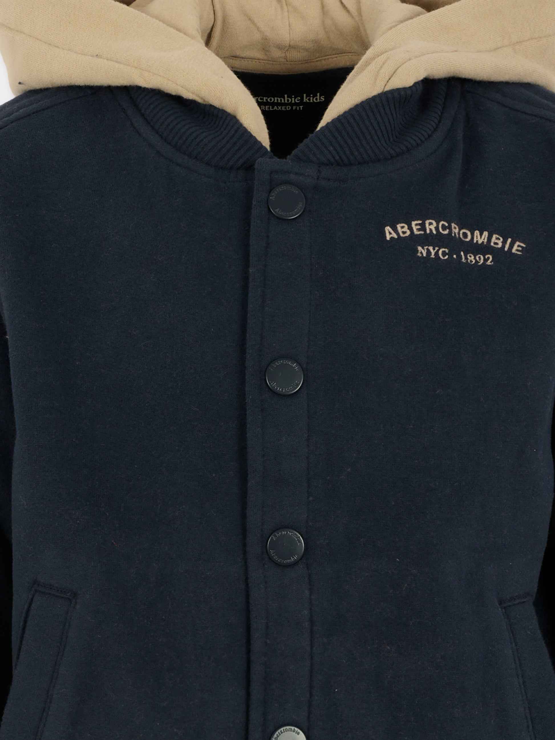 Bomber blu per bambino con logo,Abercrombie & Fitch,AF93AF44 93AF44 U3K