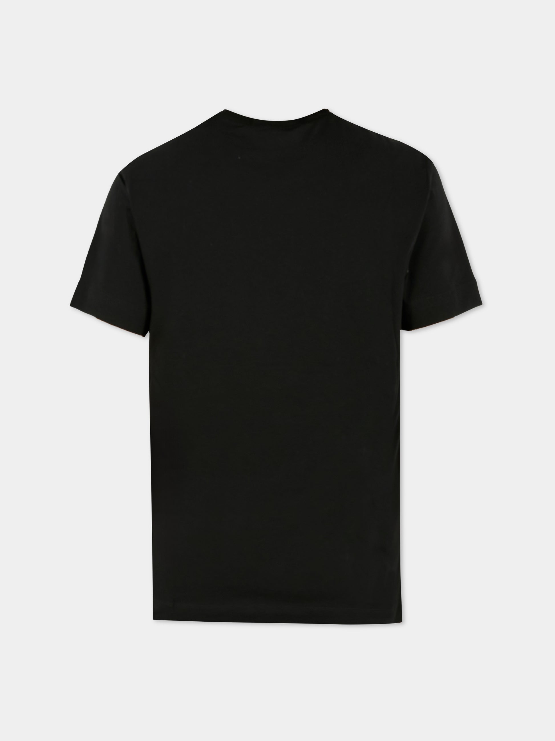 T-shirt nera per bambini con logo bianco,Marni Kids,M002MV M00RF 0M900