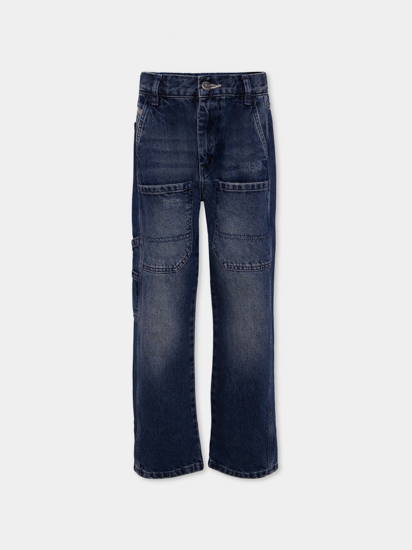 Jeans denim per bambino con logo,Diesel,J02330-KXBQC-K01