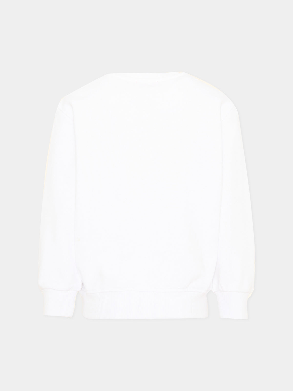 White sweatshirt for boy with logo