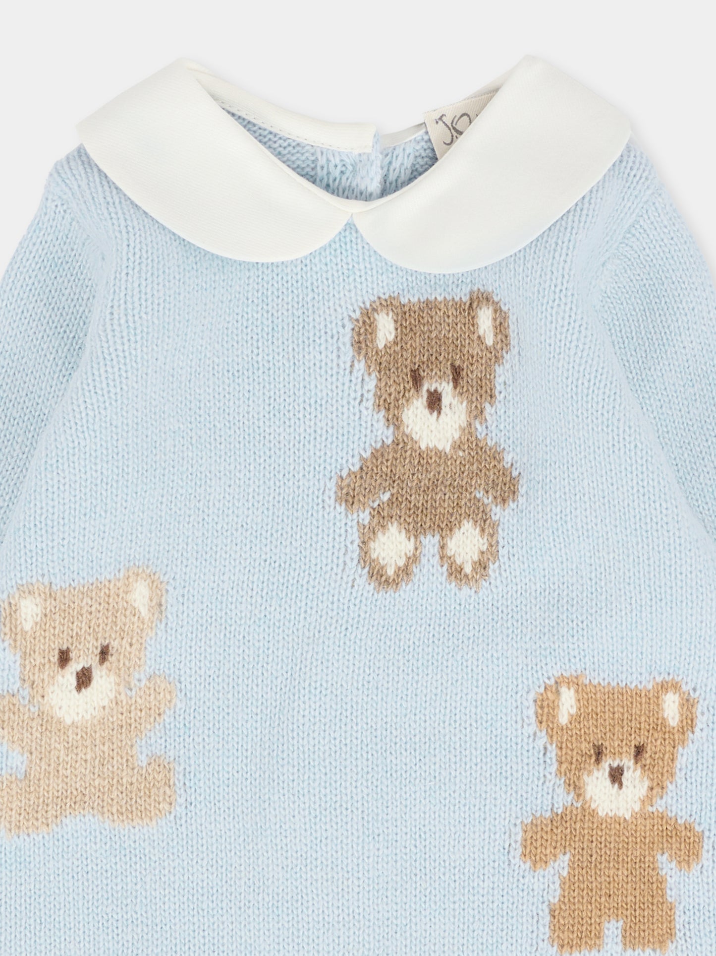 Tutina celeste per neonato con orsetti,J.o. Milano,561A1 CIELO