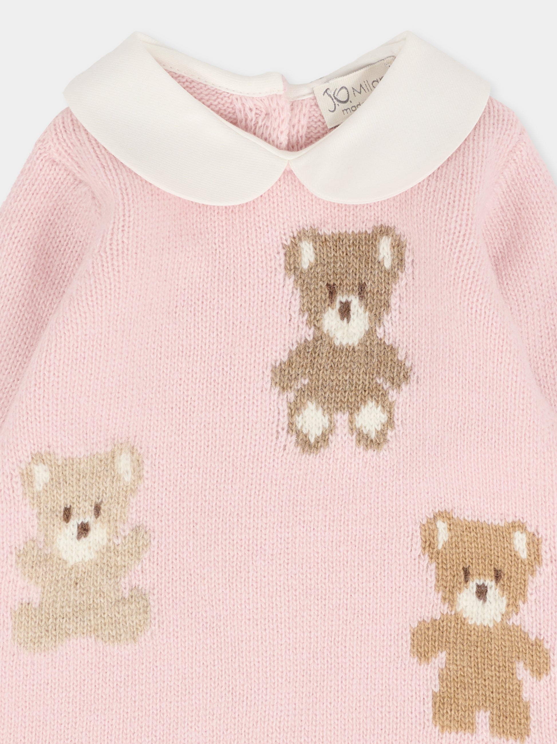 Tutina rosa per neonata con orsetti,J.o. Milano,561A1 ROSA BABY