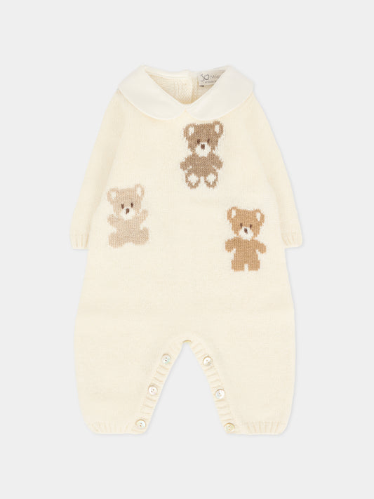 Tutina avorio per neonati con orsetti,J.o. Milano,561A1 PANNA