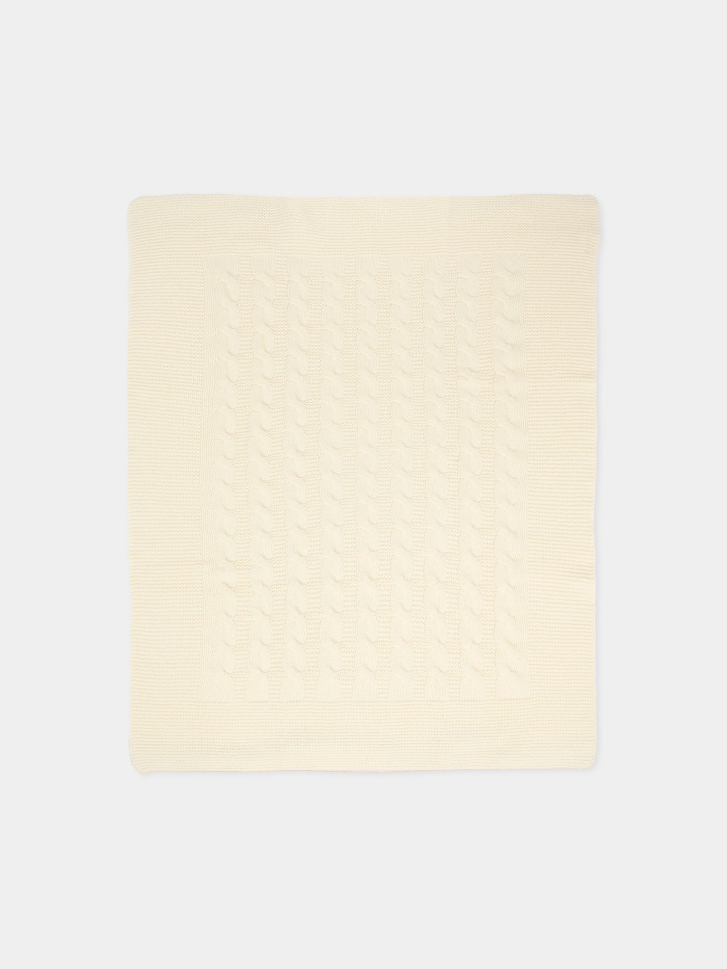 Coperta avorio per neonati con trecce,J.o. Milano,568A2 PANNA