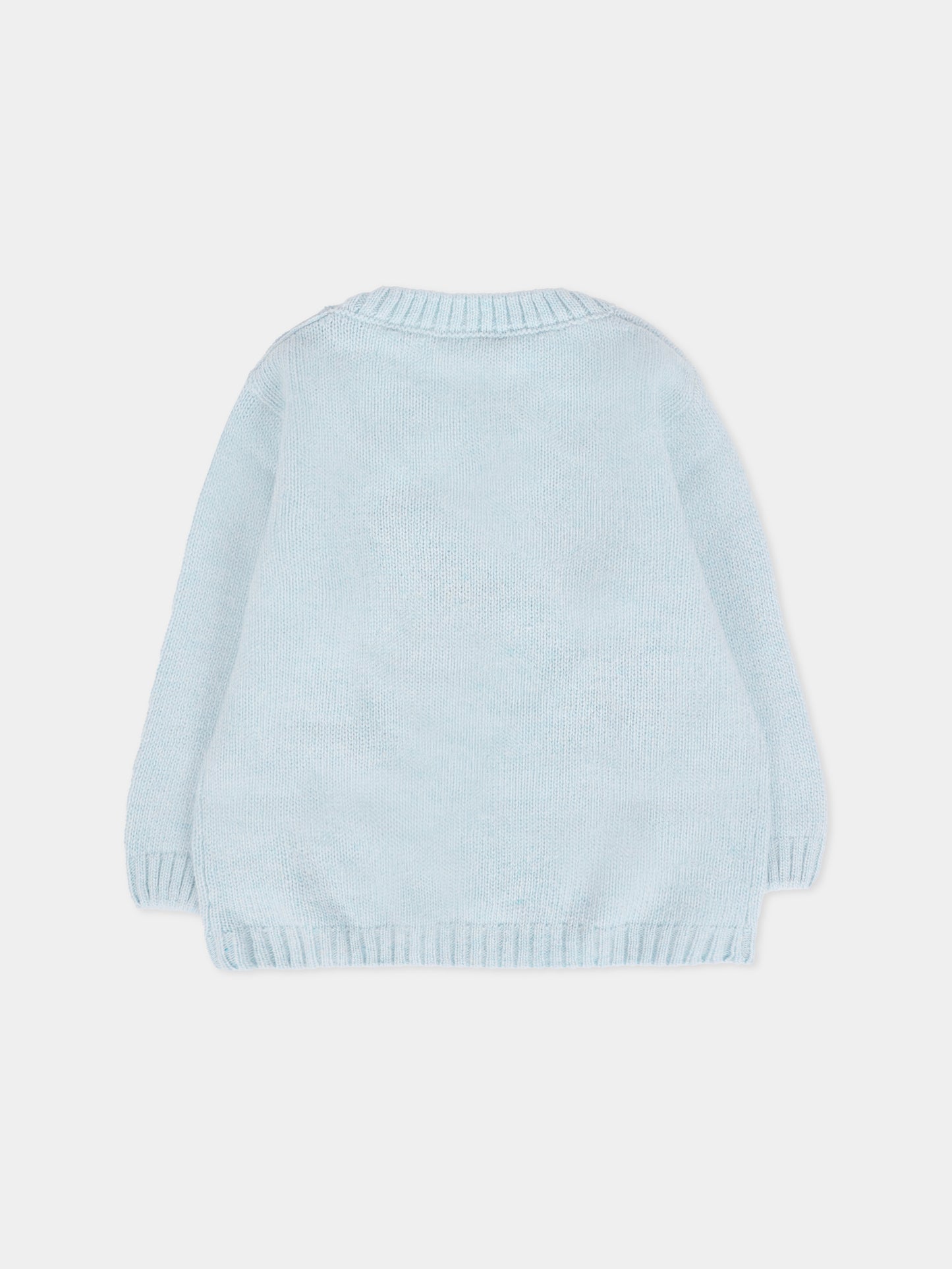 Maglione celeste per neonato con orsetti,J.o. Milano,563A1 CIELO