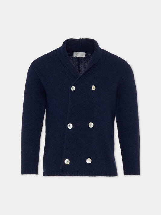 Cardigan blu per bambino,J.o. Milano,563Z1 BLU NOTTE