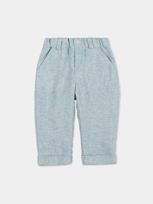 Pantaloni celesti per neonato,J.o. Milano,564G2 AVIO