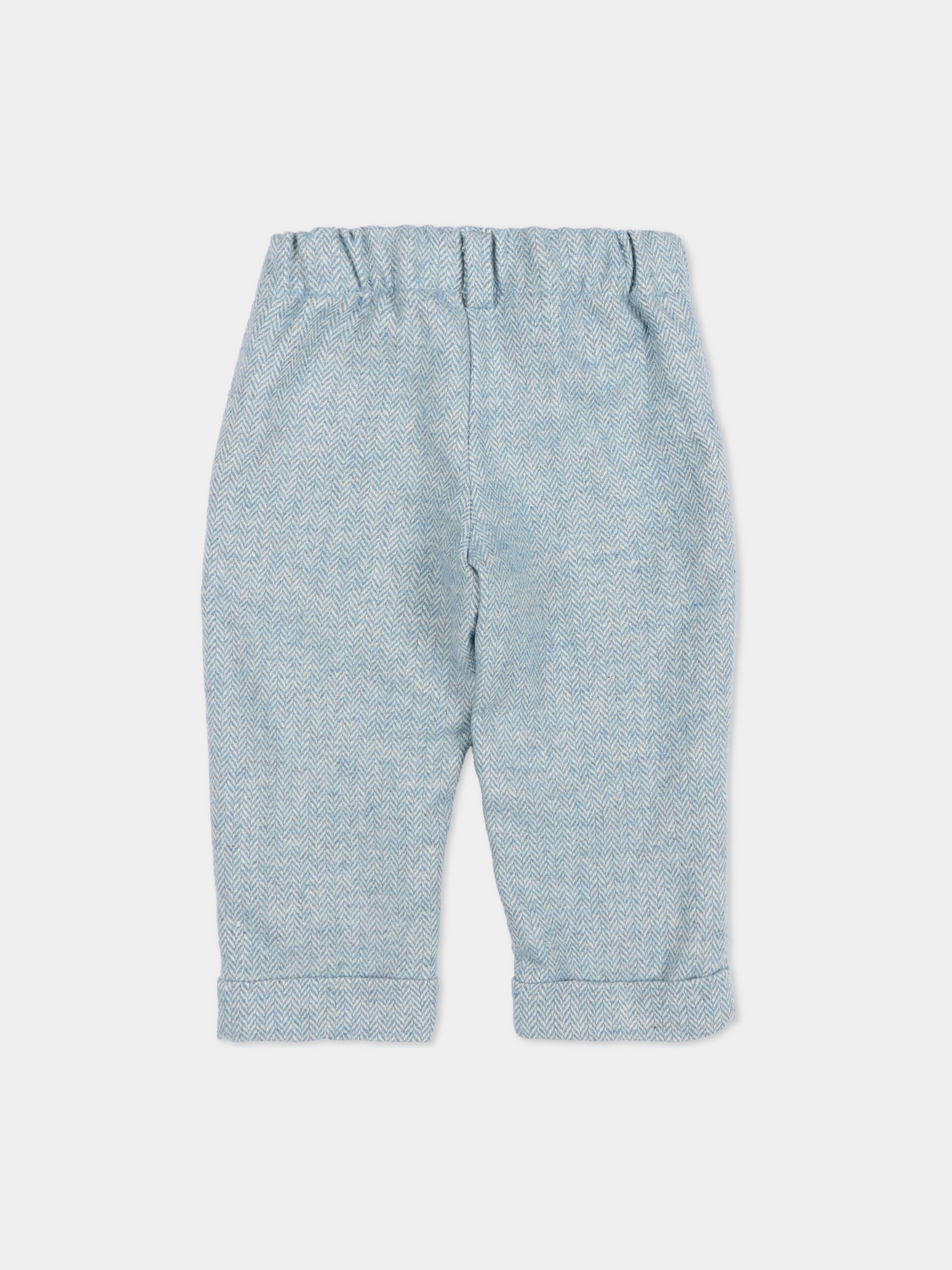 Pantaloni celesti per neonato,J.o. Milano,564G2 AVIO