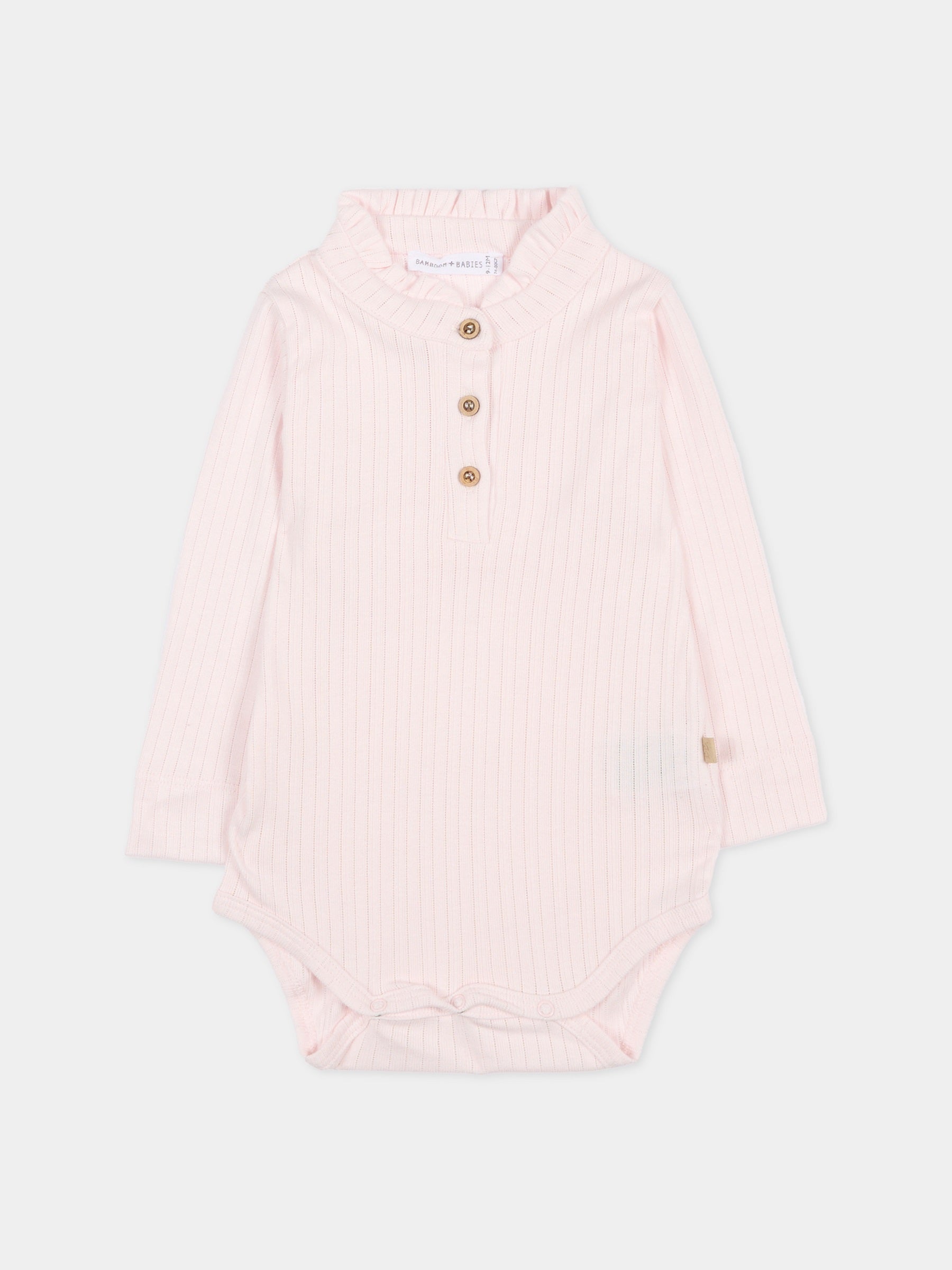 Body rosa per neonata,Bamboom,1021 PINK BLUSH