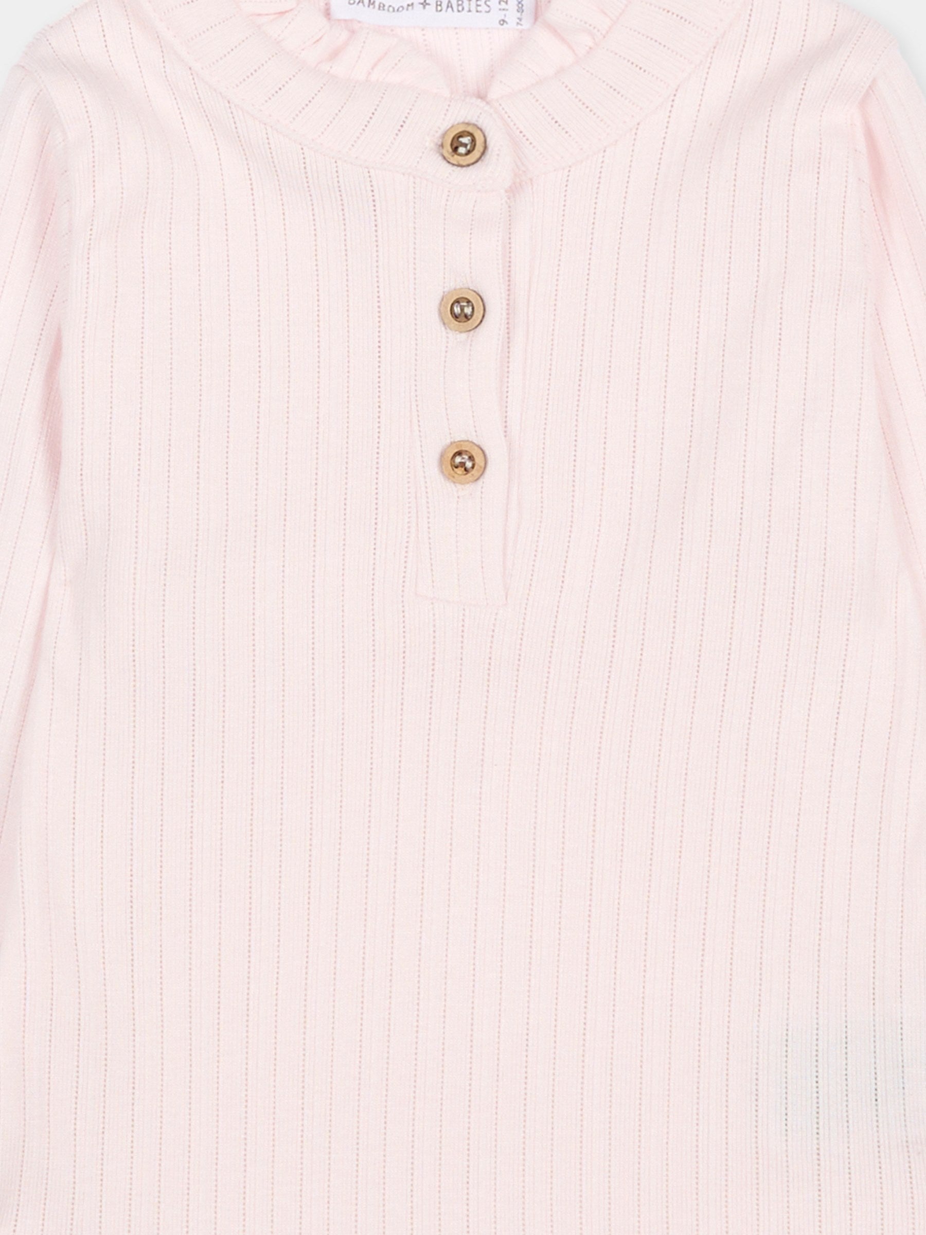 Body rosa per neonata,Bamboom,1021 PINK BLUSH