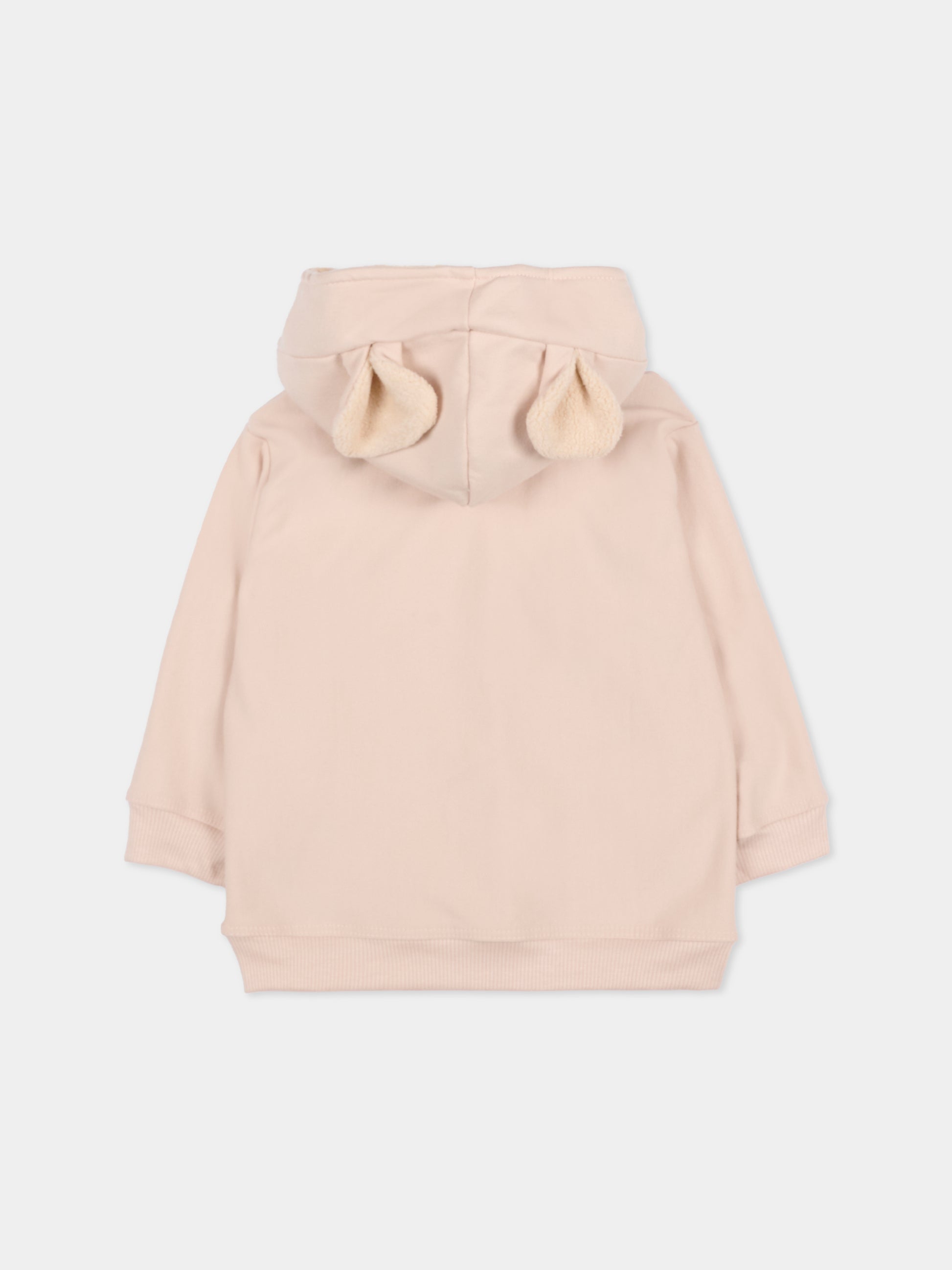Felpa rosa per neonata con orecchie,Bamboom,1055 VINTAGE PINK