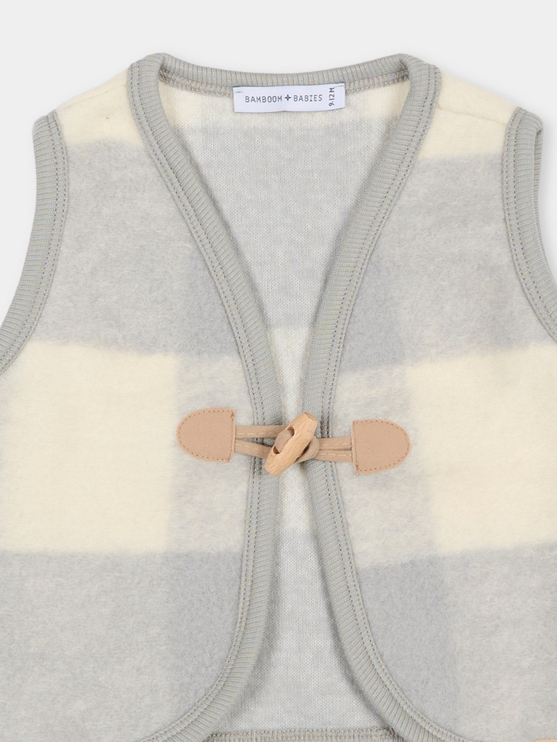 Gilet grigio per neonati,Bamboom,1067 MOSS GREY
