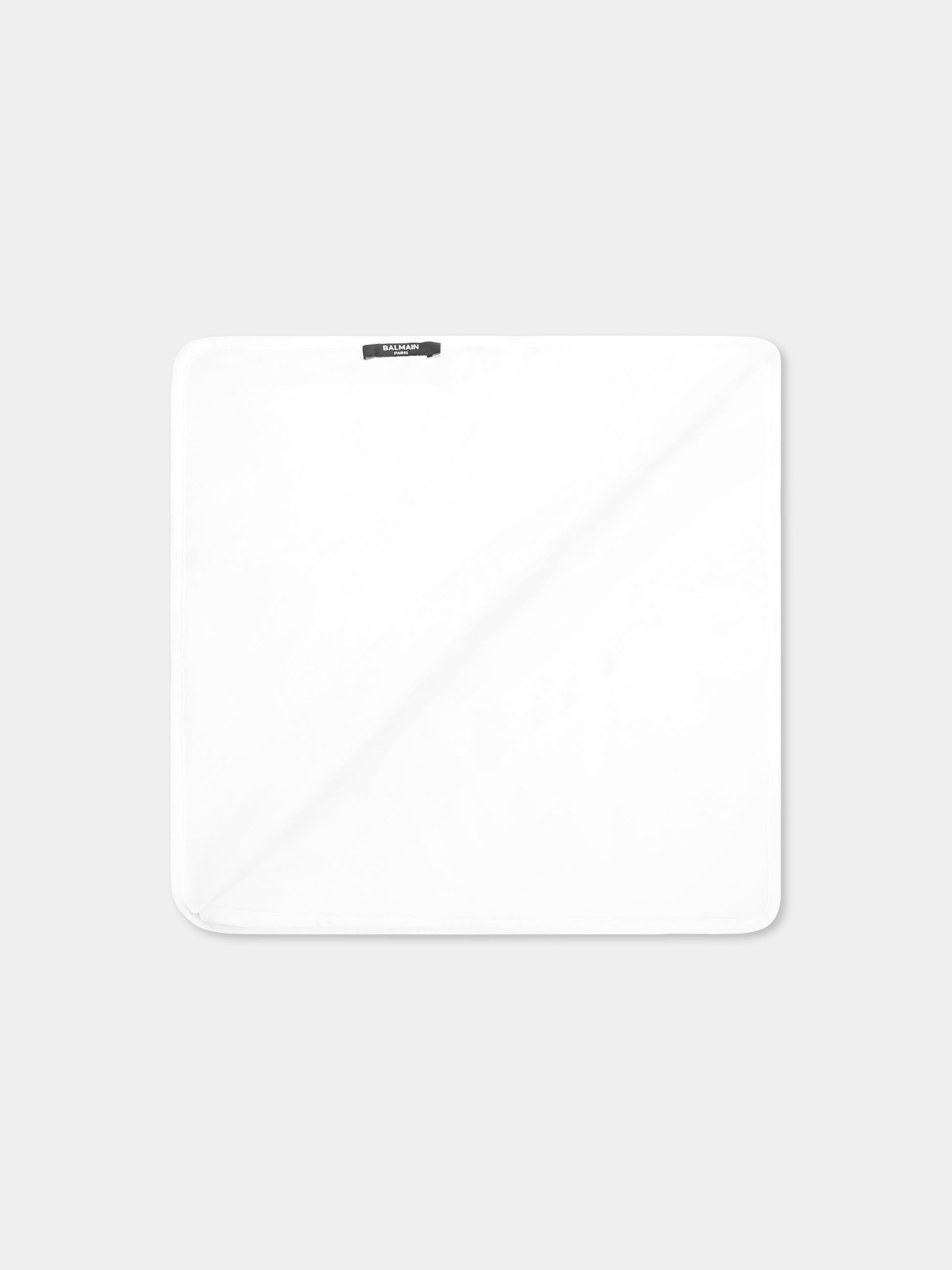 Coperta bianca per neonati con logo,Balmain Kids,BU0530 Z1916 100BL