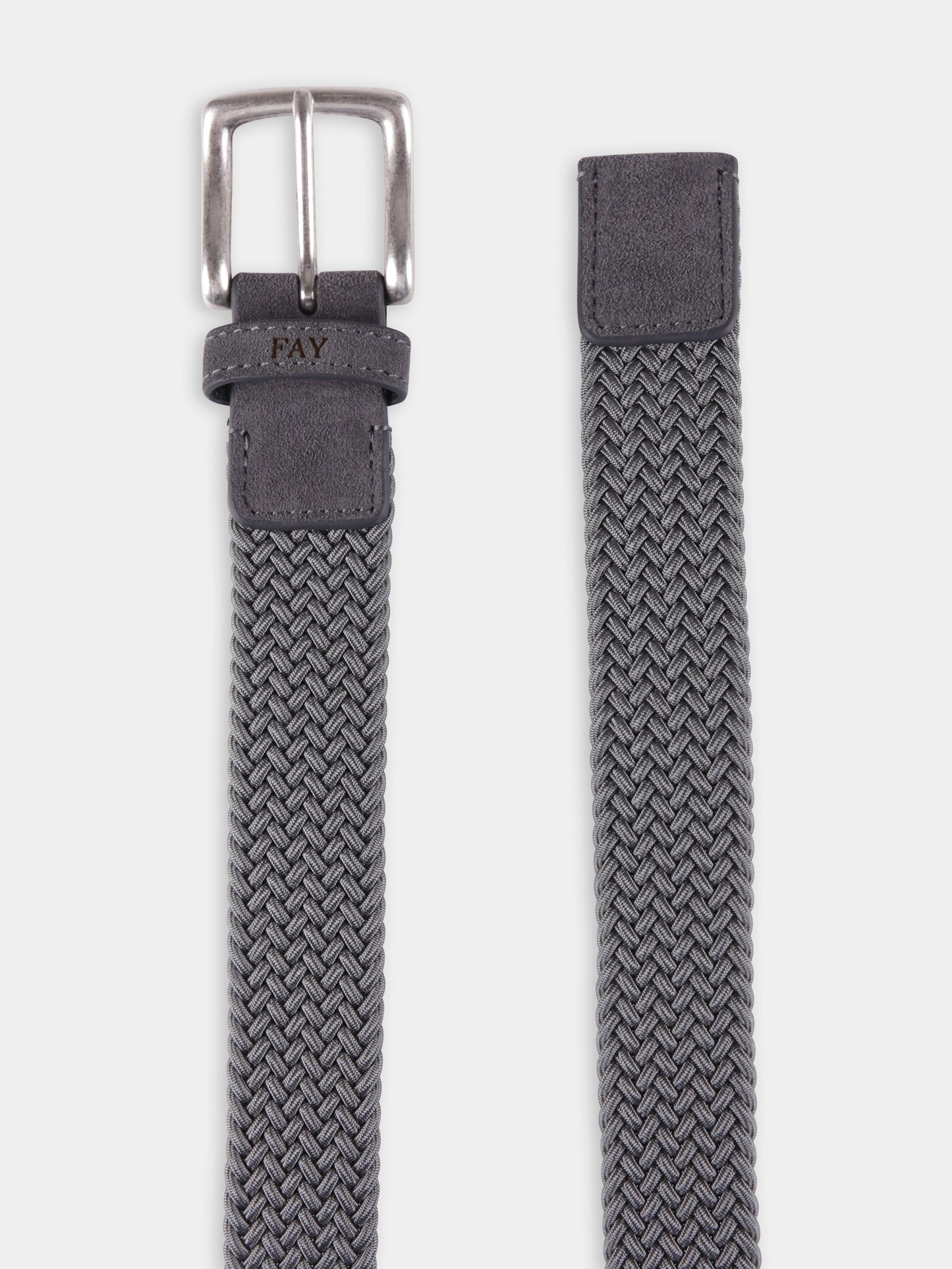 Grey belt for boy with logo