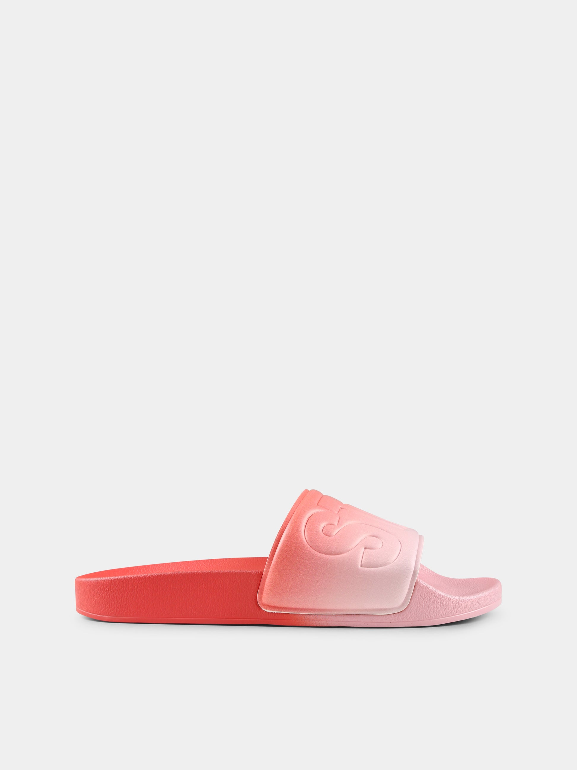 Ciabatte rosse per bambina con logo,Stella Mccartney Kids,TU0C26 Z1949 999