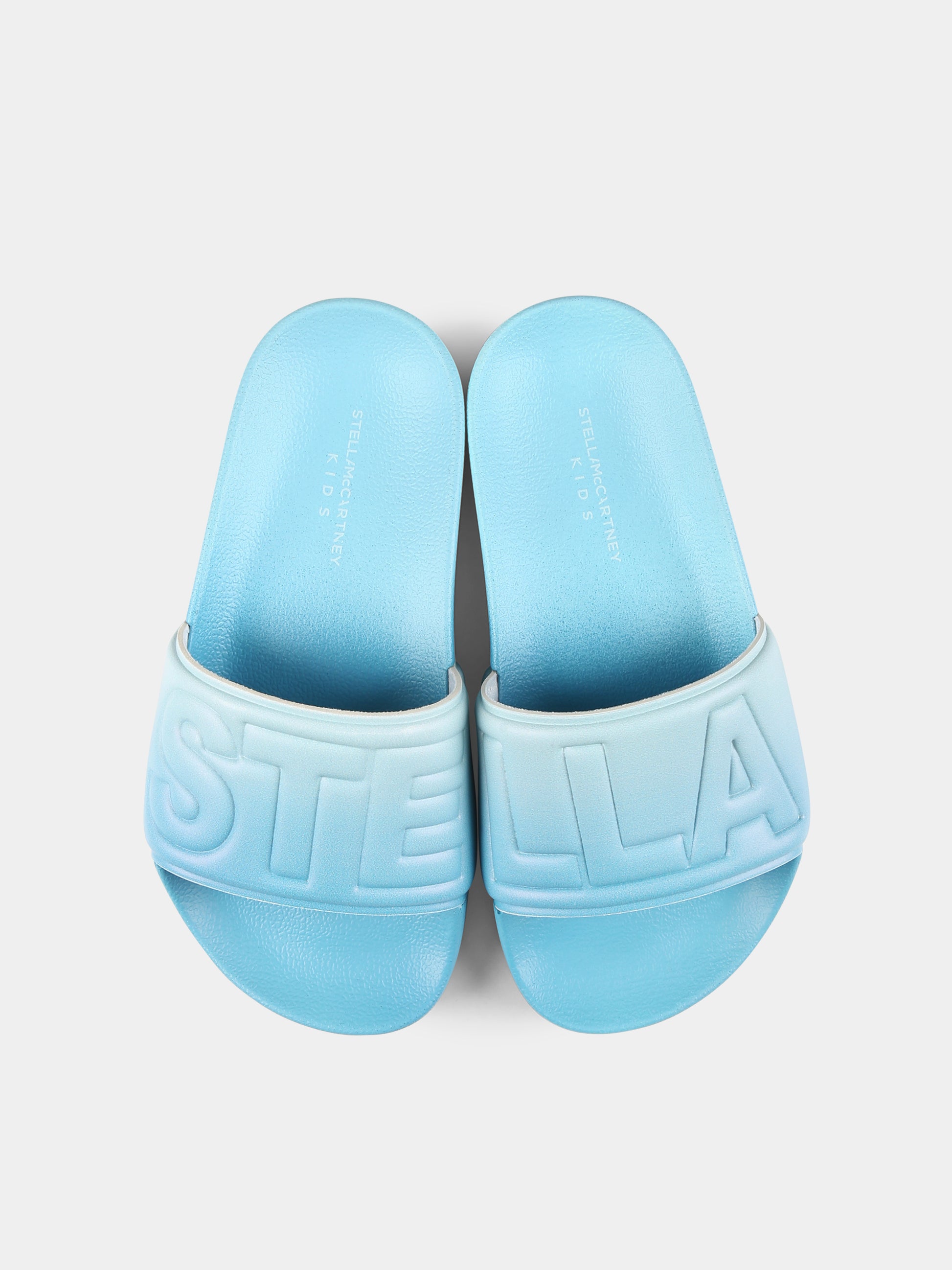 Ciabatte azzurre per bambino con logo,Stella Mccartney Kids,TU0Q26 Z1949 999