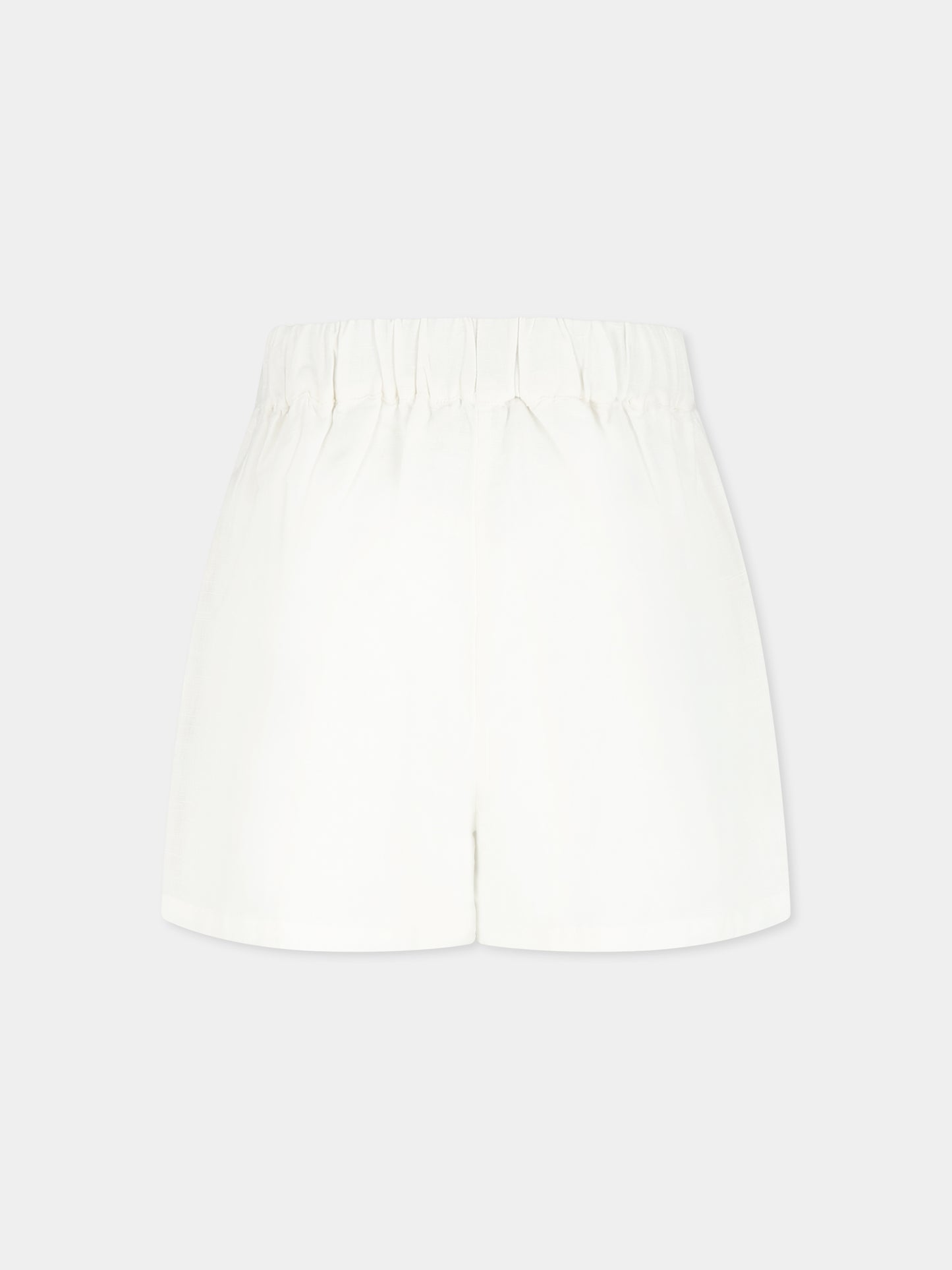 Shorts bianchi per bambina con ricamo floreale,Stella Mccartney Kids,TU6F59 Z0138 101