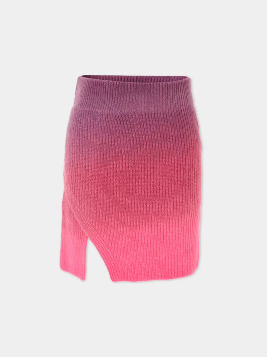 Gonna multicolor per bambina con patch,Laneus,F5LKJGKK115 247