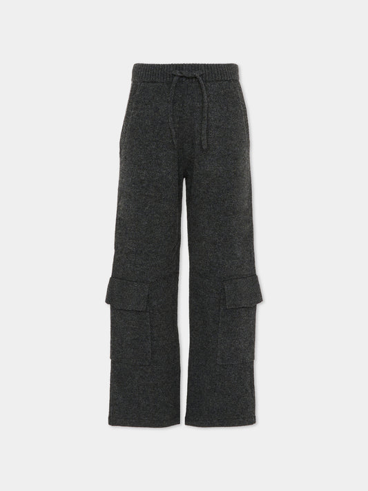 Pantaloni grigi per bambini con logo,Laneus,F5LKJUKT107 106