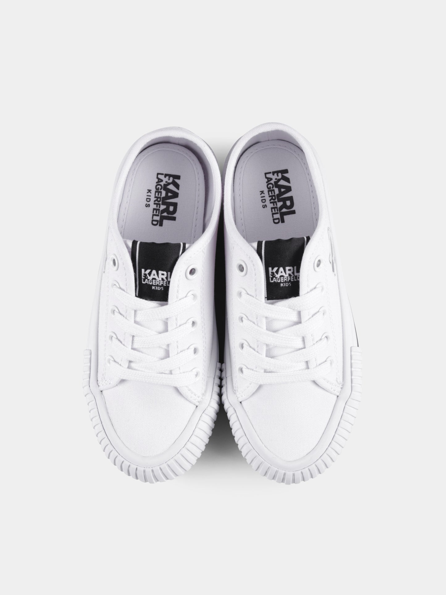 White sneakers for kids with Karl Lagerfeld
