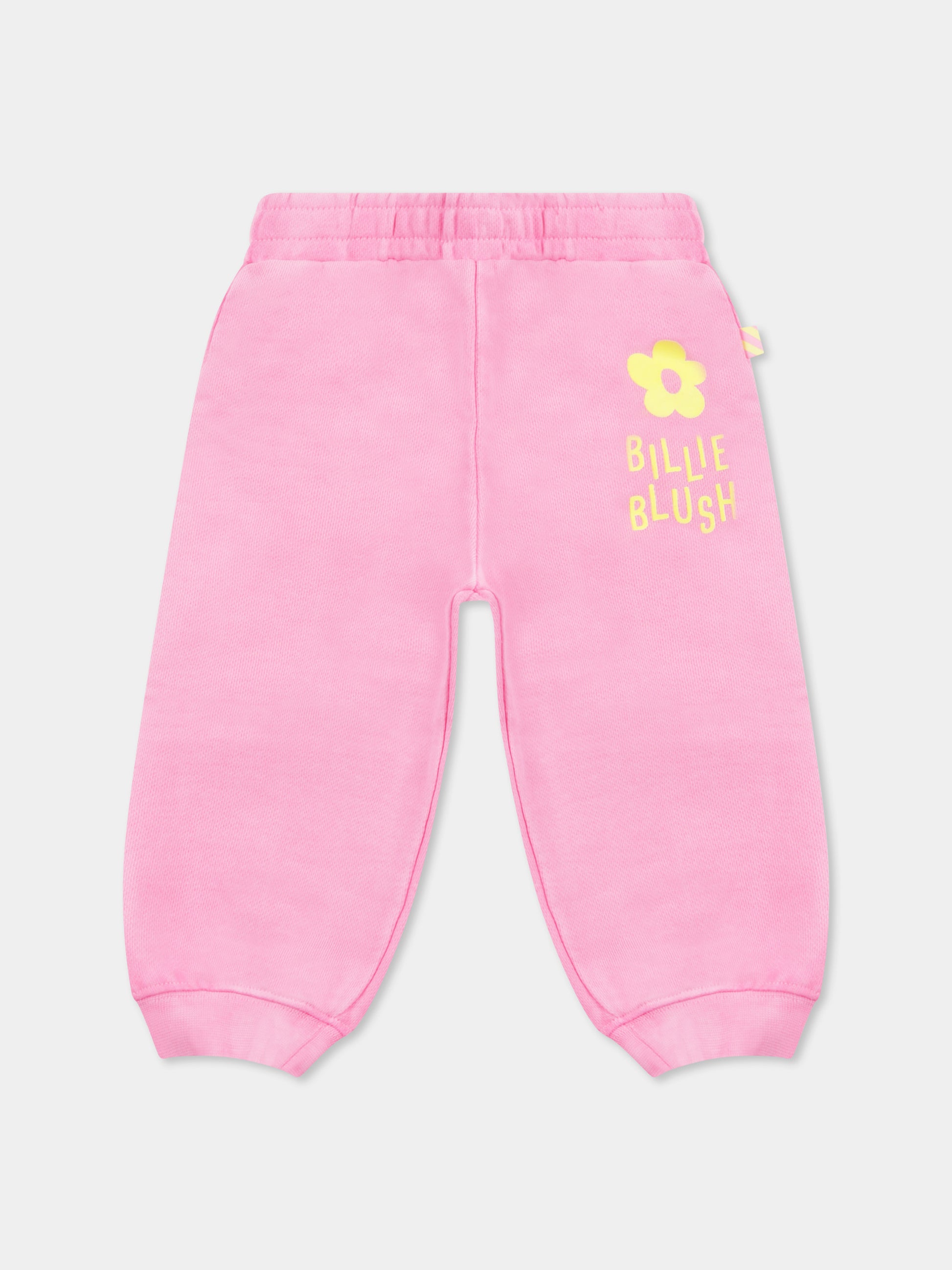 Pantaloni rosa per neonata con logo,Billieblush,U20037 462